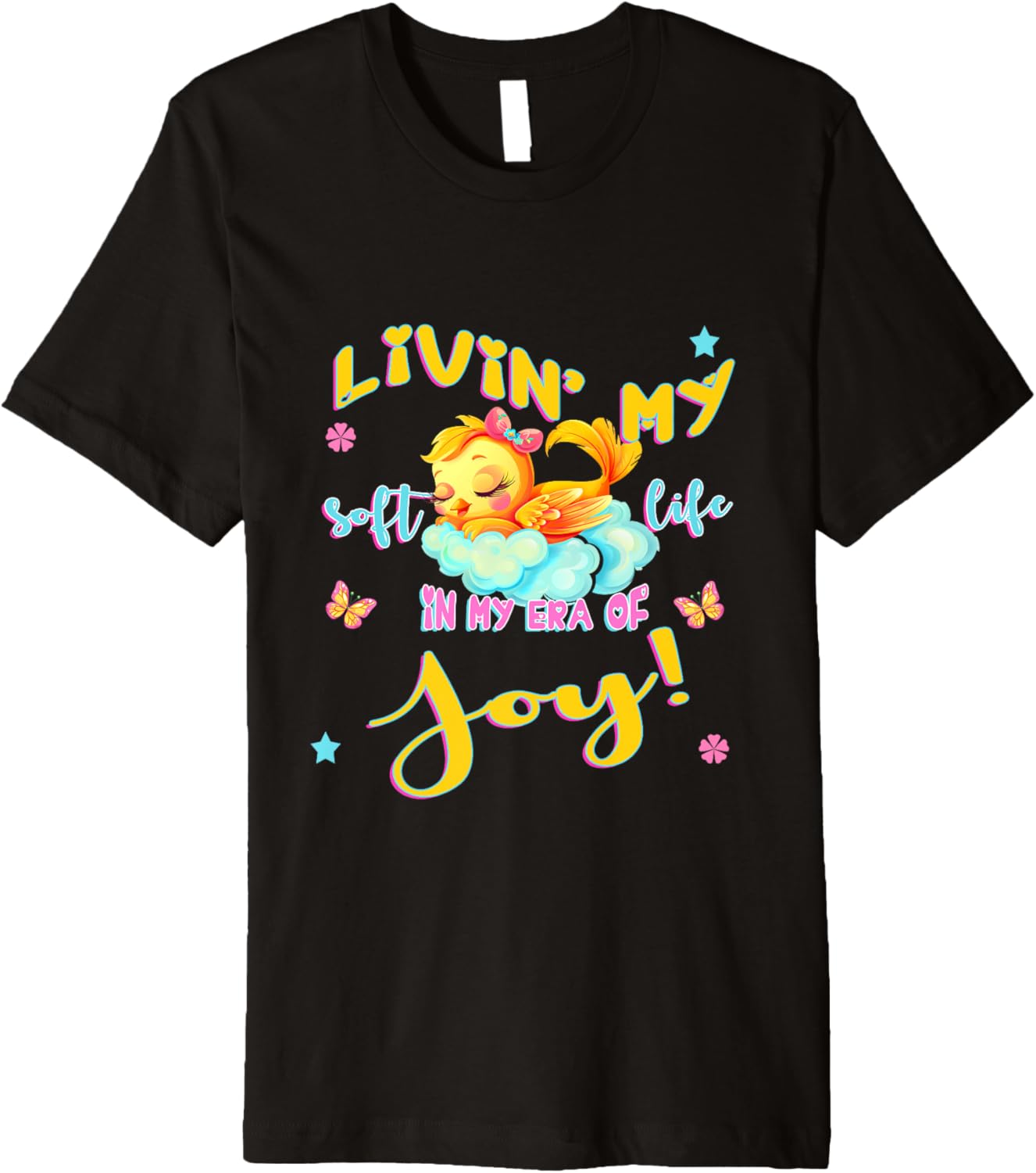 Cute kids boys little girls teens Livin' my soft life bird Premium