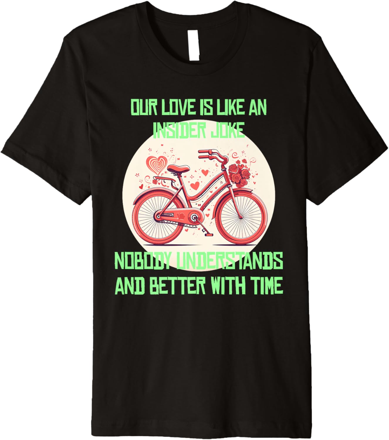 Funny love bike for insider joke lovers and happy couples Premium