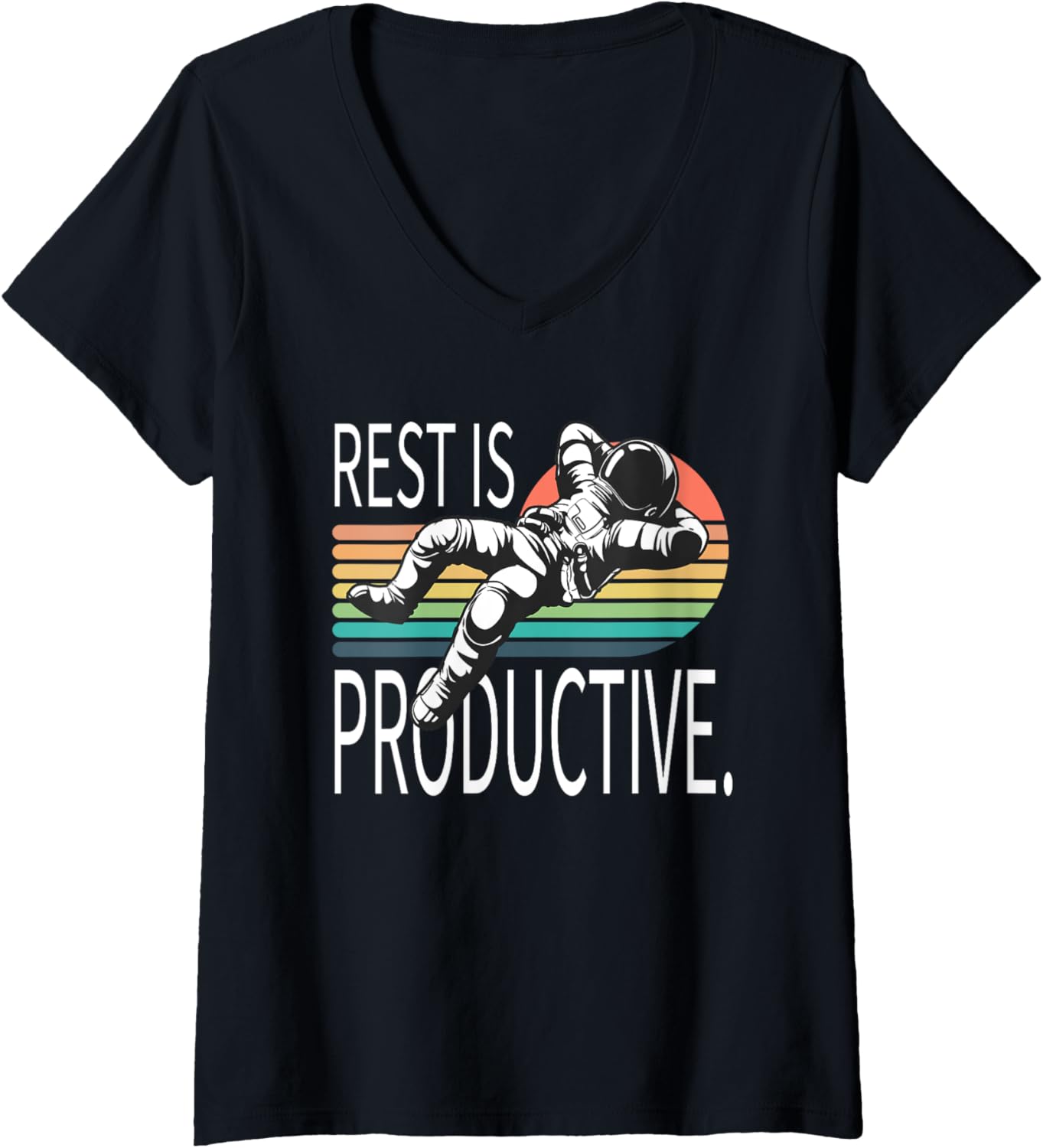 Womens Rest Is Productive 2024 V Neck