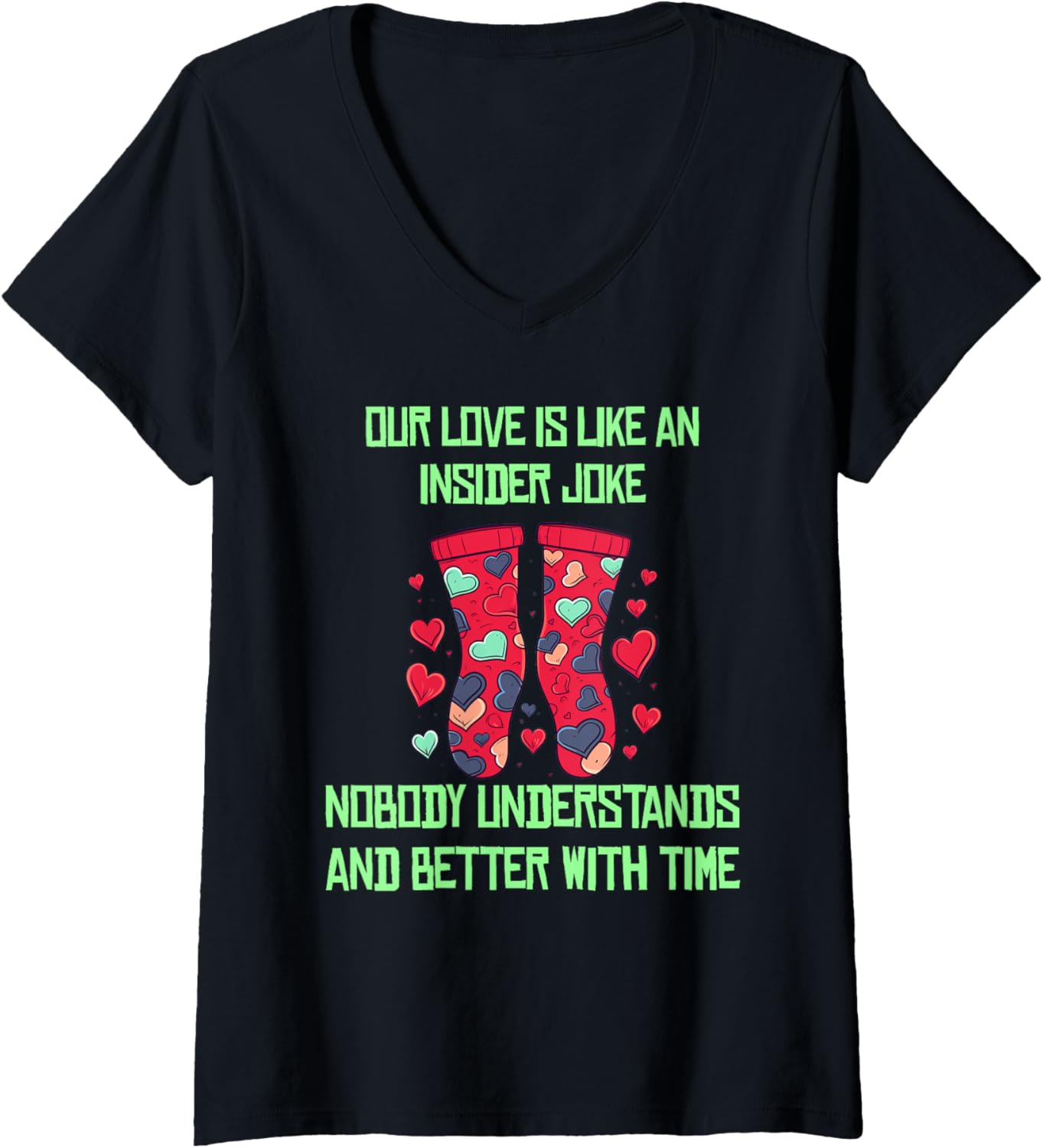 Funny insider socks costume for jokes and couples with humor V Neck