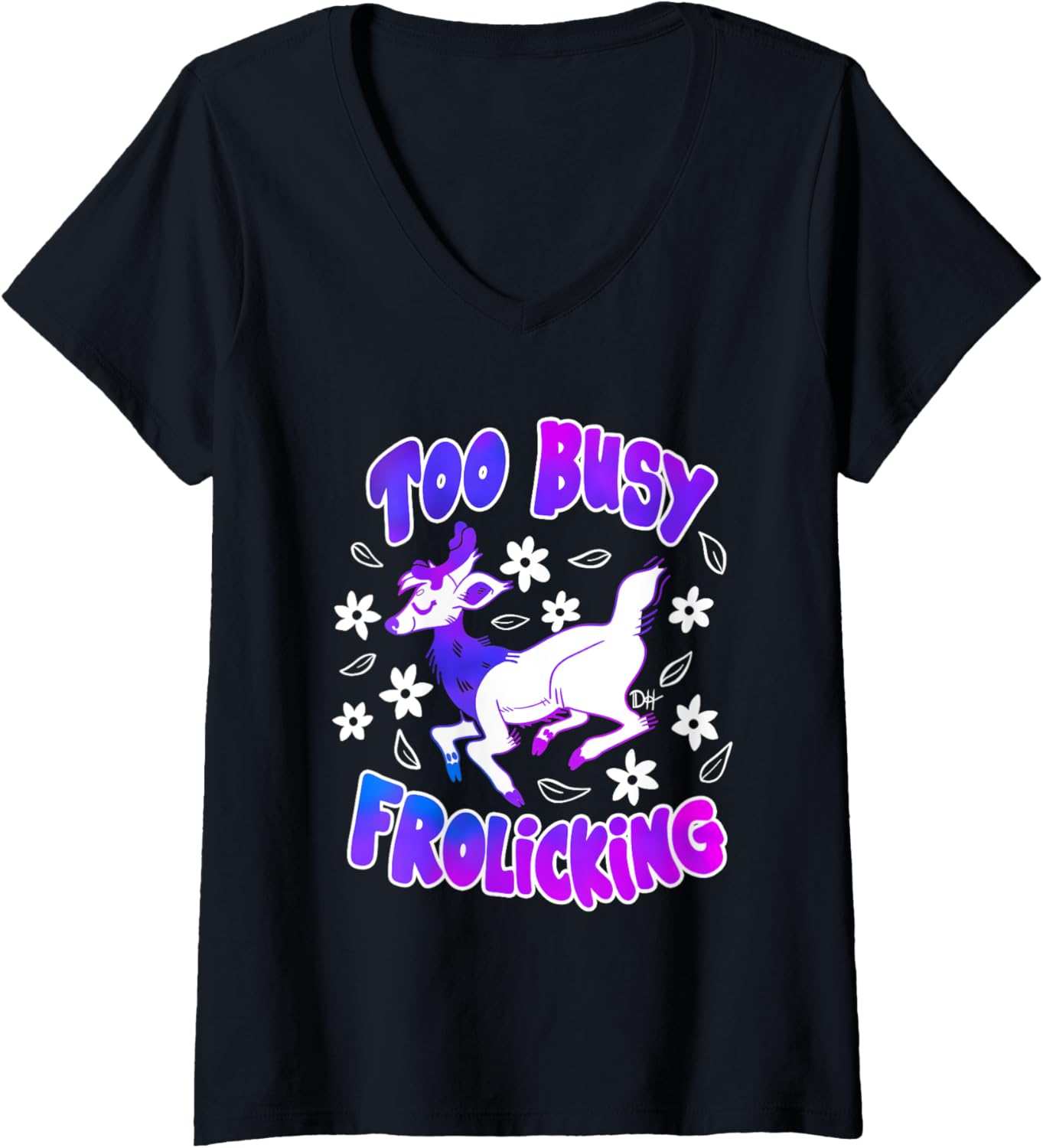 Womens Too Busy Frolicking V Neck
