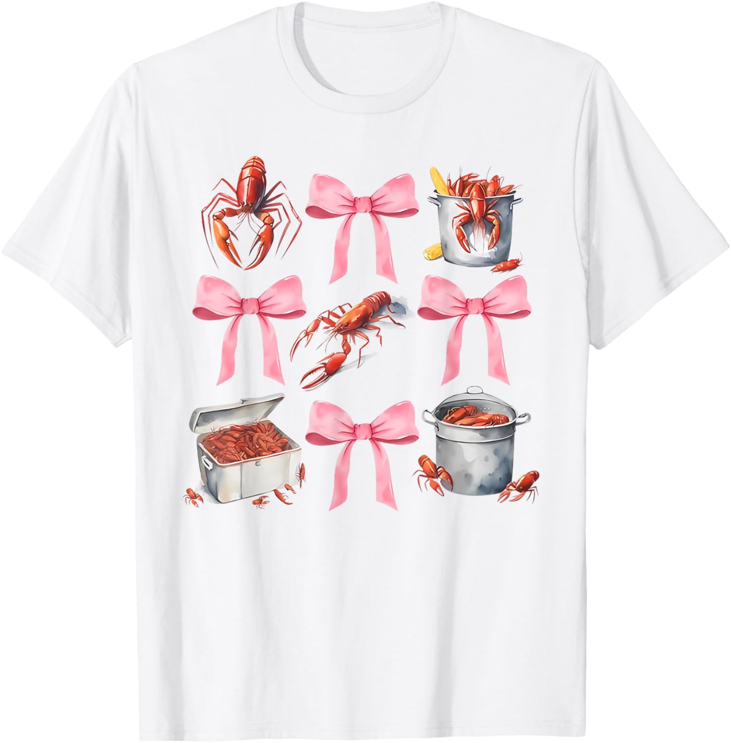 Pink Bow Cute Coquette Crawfish Boil Y2K Girl Aesthetic
