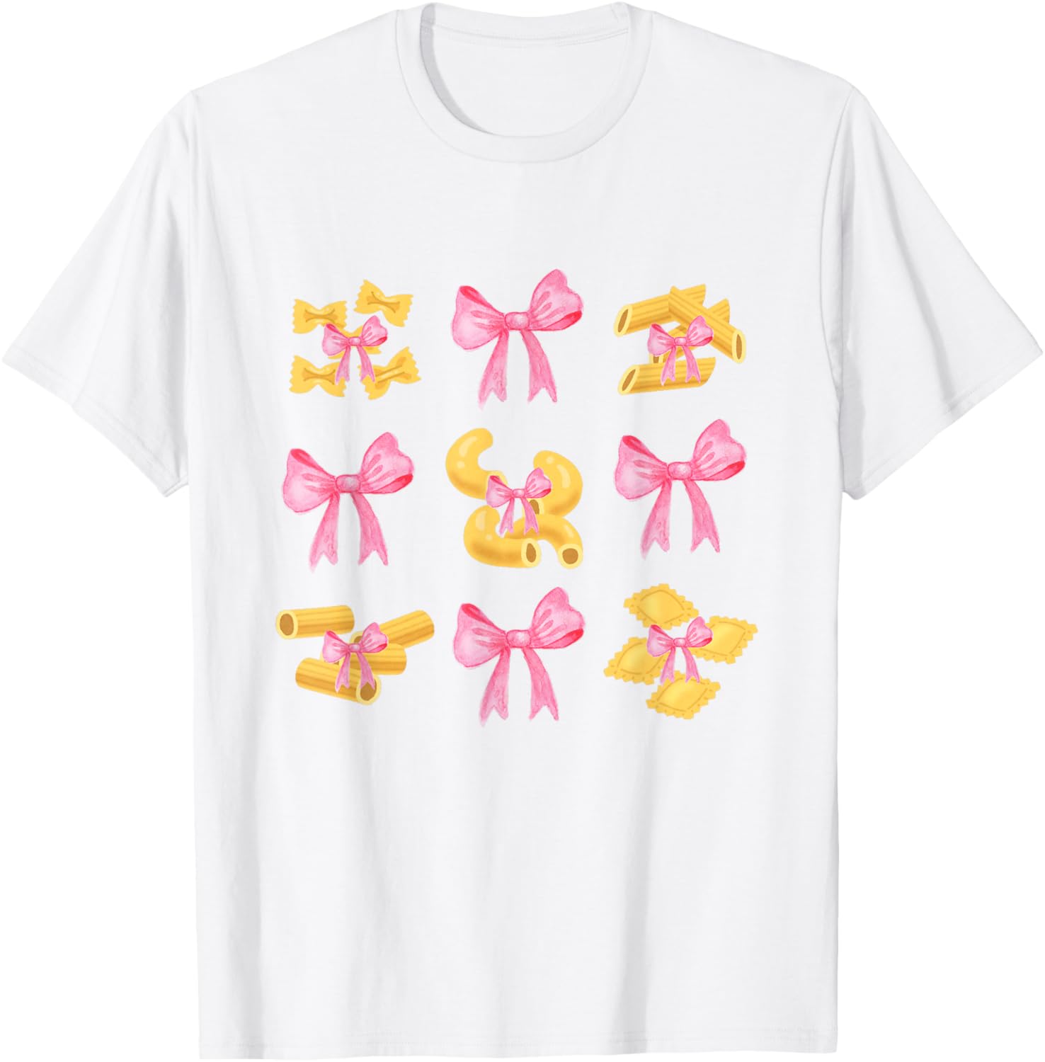 Pink Bows Cute Coquette pasta y2k Clean Girl Aesthetic foody