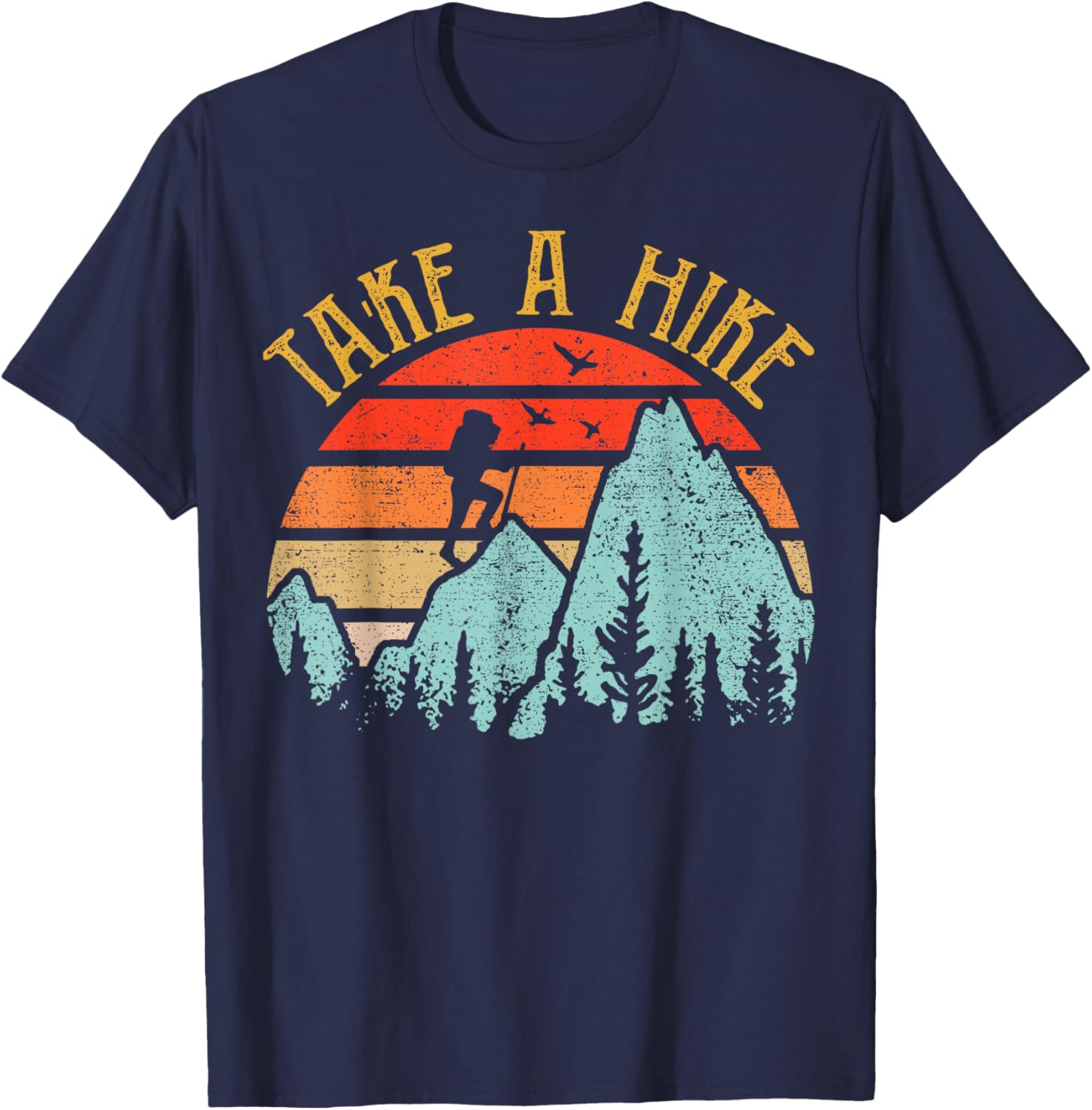 Funny Take A Hike Men Women Mountain Hiking Camping Vintage