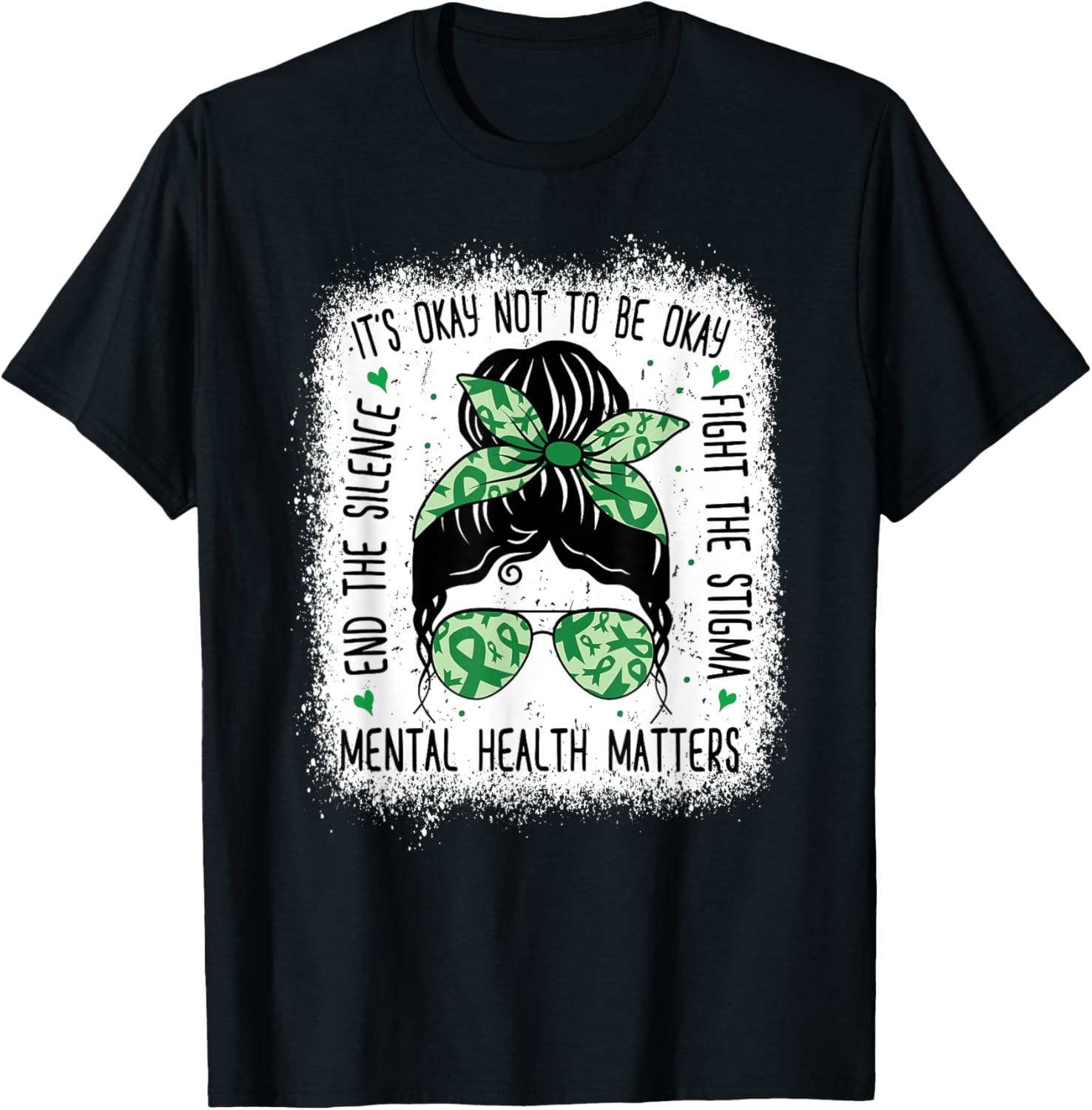 Mental Health Matters Messy Bun Mental Health Awareness