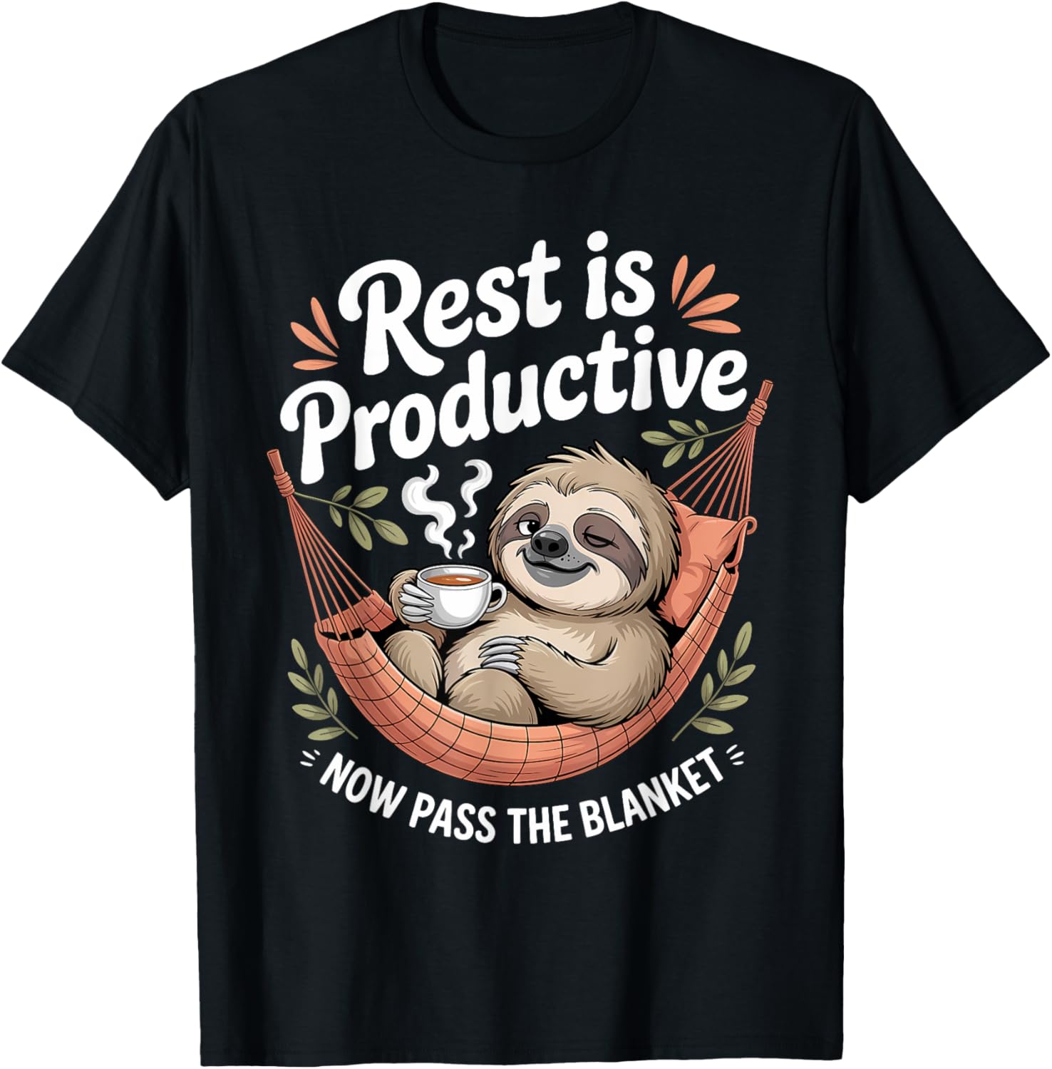 Burnout Rest Is Productive Sloth Tea Mental Health Aware Art
