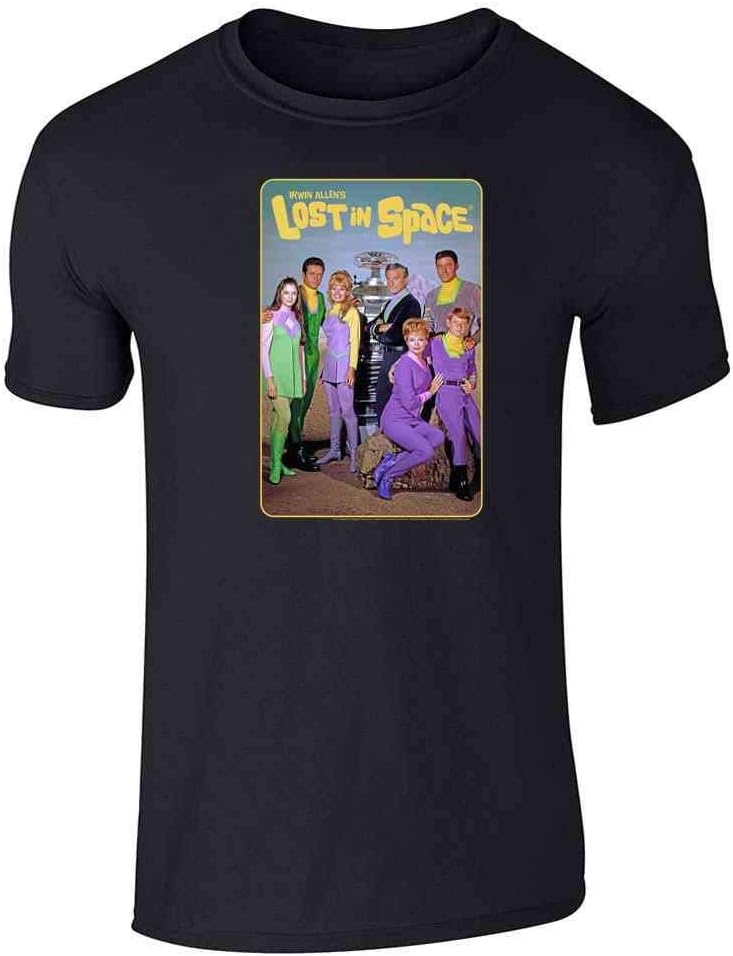 Pop Threads Lost in Space Cast Photo Retro Classic SciFi TV Graphic Tee T Shirt for Men