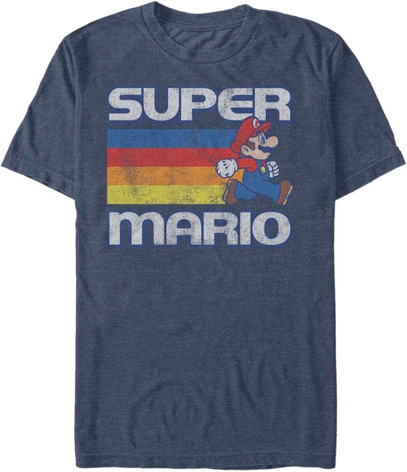 Nintendo Men's Super Mario Running Retro Stripe