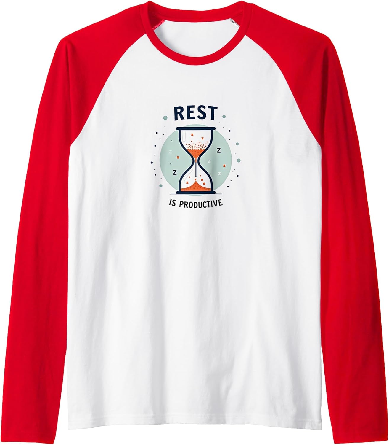 Rest is Productive: Inspiring Hourglass Wellness Raglan Baseball Tee