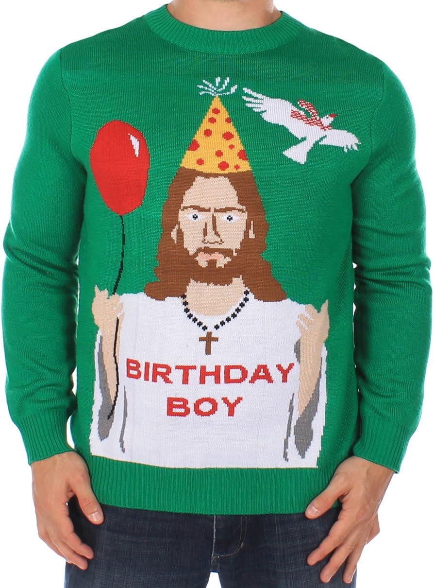 Tipsy Elves Ugly Christmas Sweaters for Men   Colorful and Funny Men's Christmas Sweaters   Hilarious Holiday Pullovers