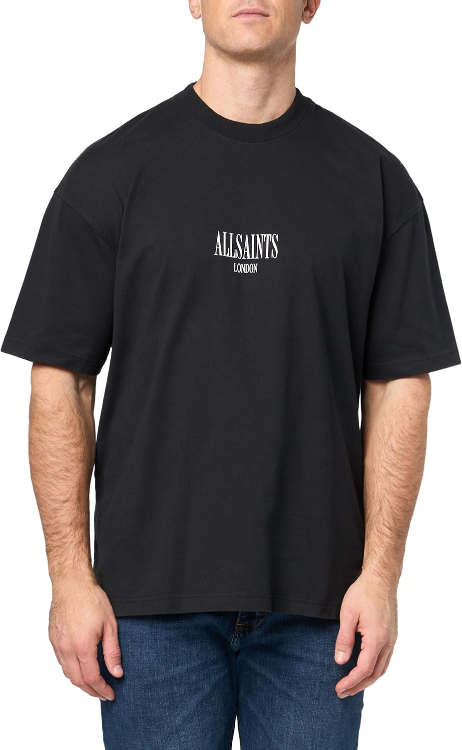 AllSaints Men's Twilight Logo Printed Oversized