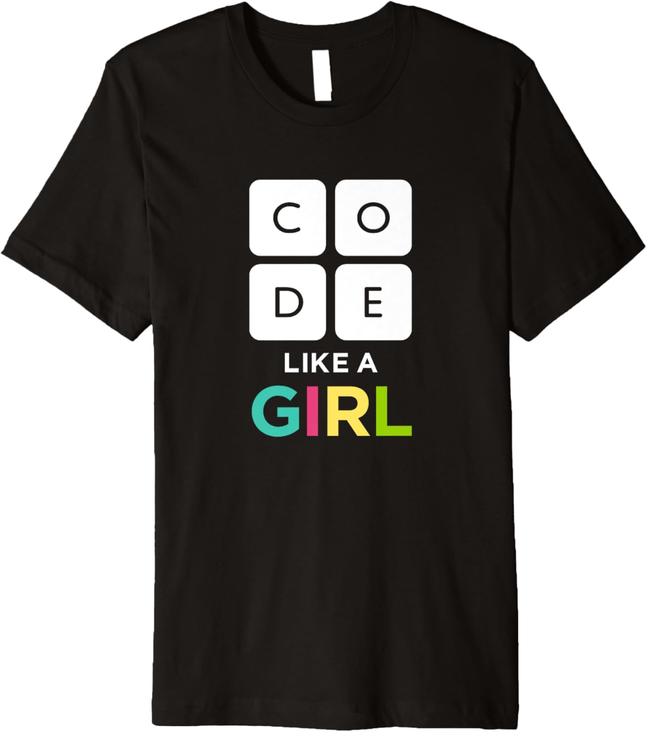 Code.org Premium Short Sleeve T Shirt   Like a Girl New Premium