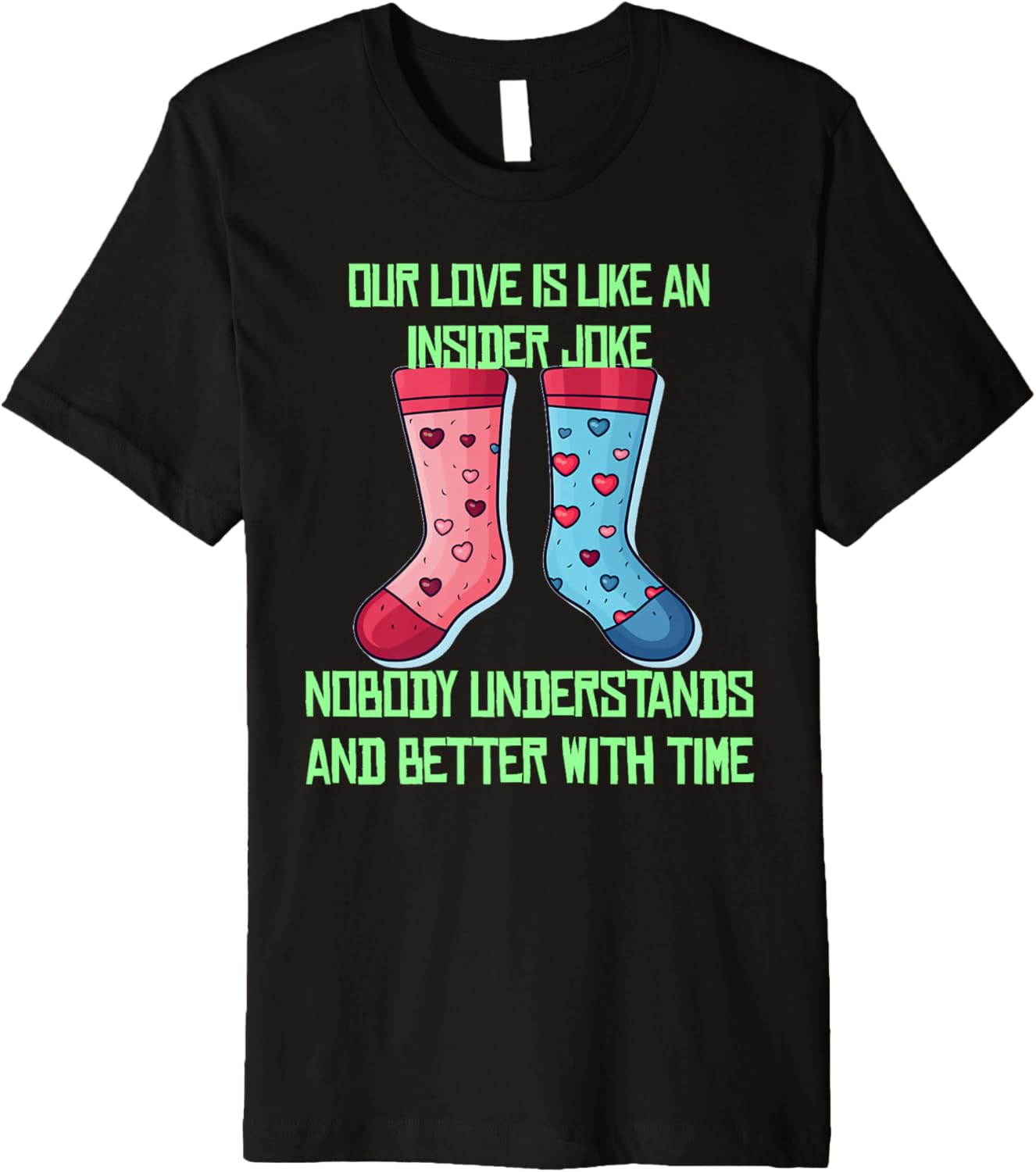 Insider love jokes costume with socks and funny couples Premium