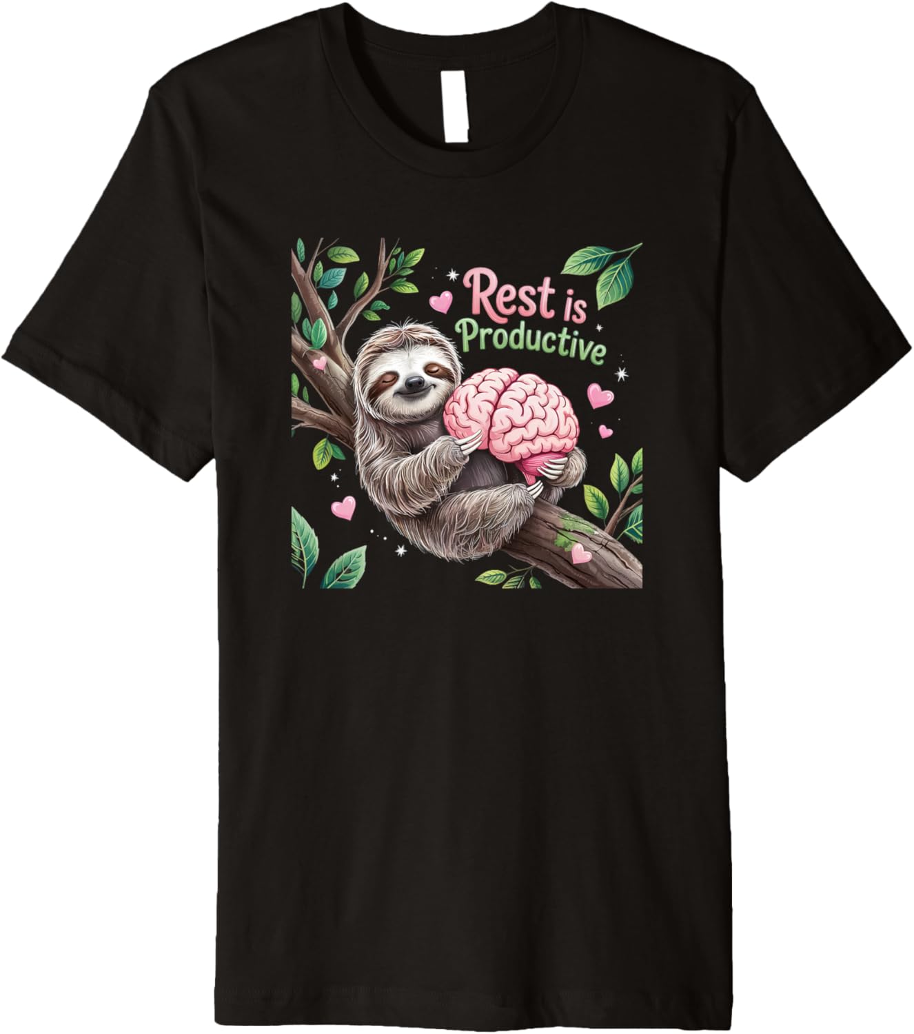 Rest Is Productive Funny Sloth Mental Health Awareness Premium