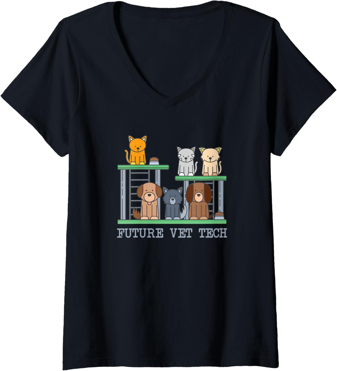 Womens Future Vet Tech   Fun For Future Veterinary Technicians V Neck
