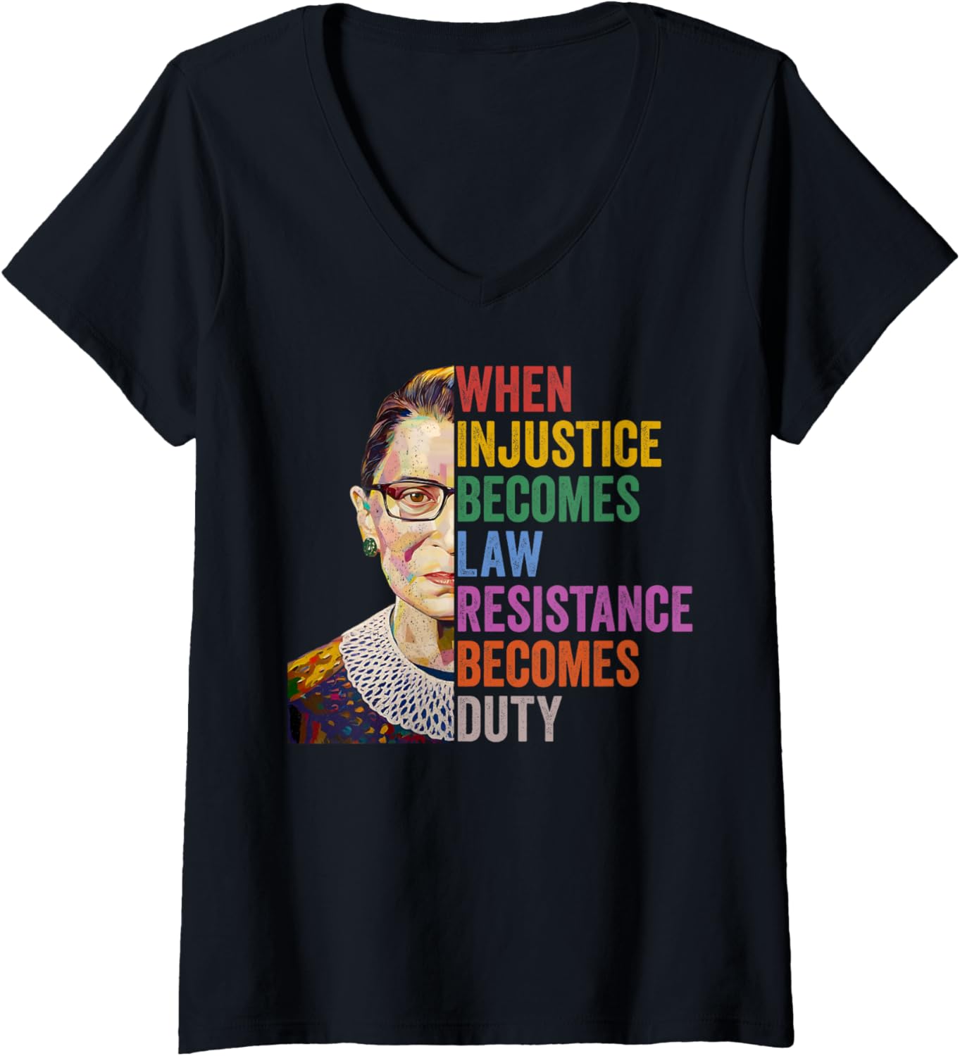 Womens When Injustice Becomes Law Resistance Becomes Duty V Neck