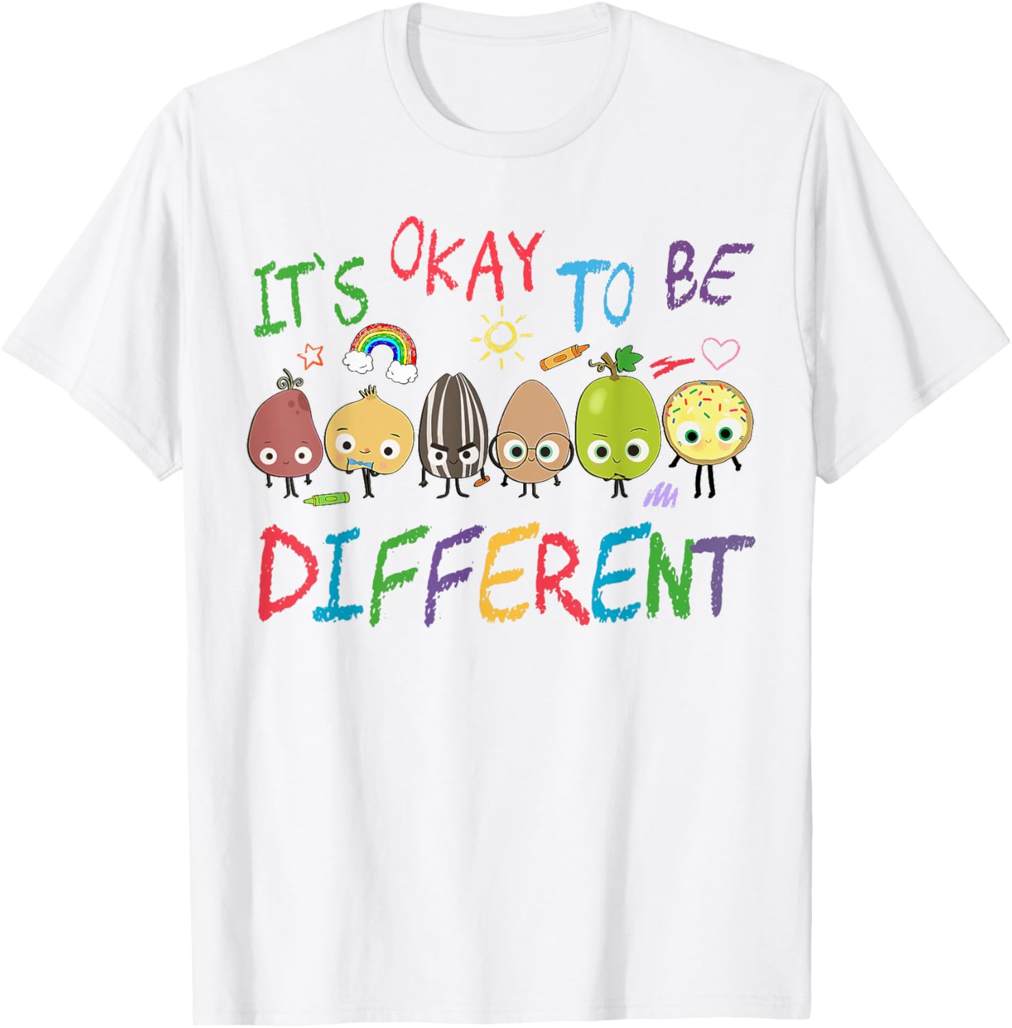 Funny It's Ok to Be Different Apple Teacher Autism Awareness