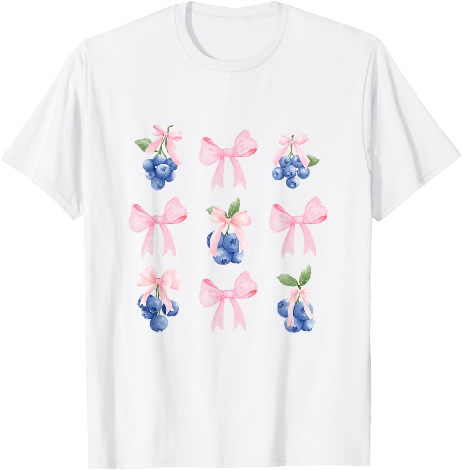 Pink Bows Cute Coquette blueberries y2k Clean Girl Aesthetic