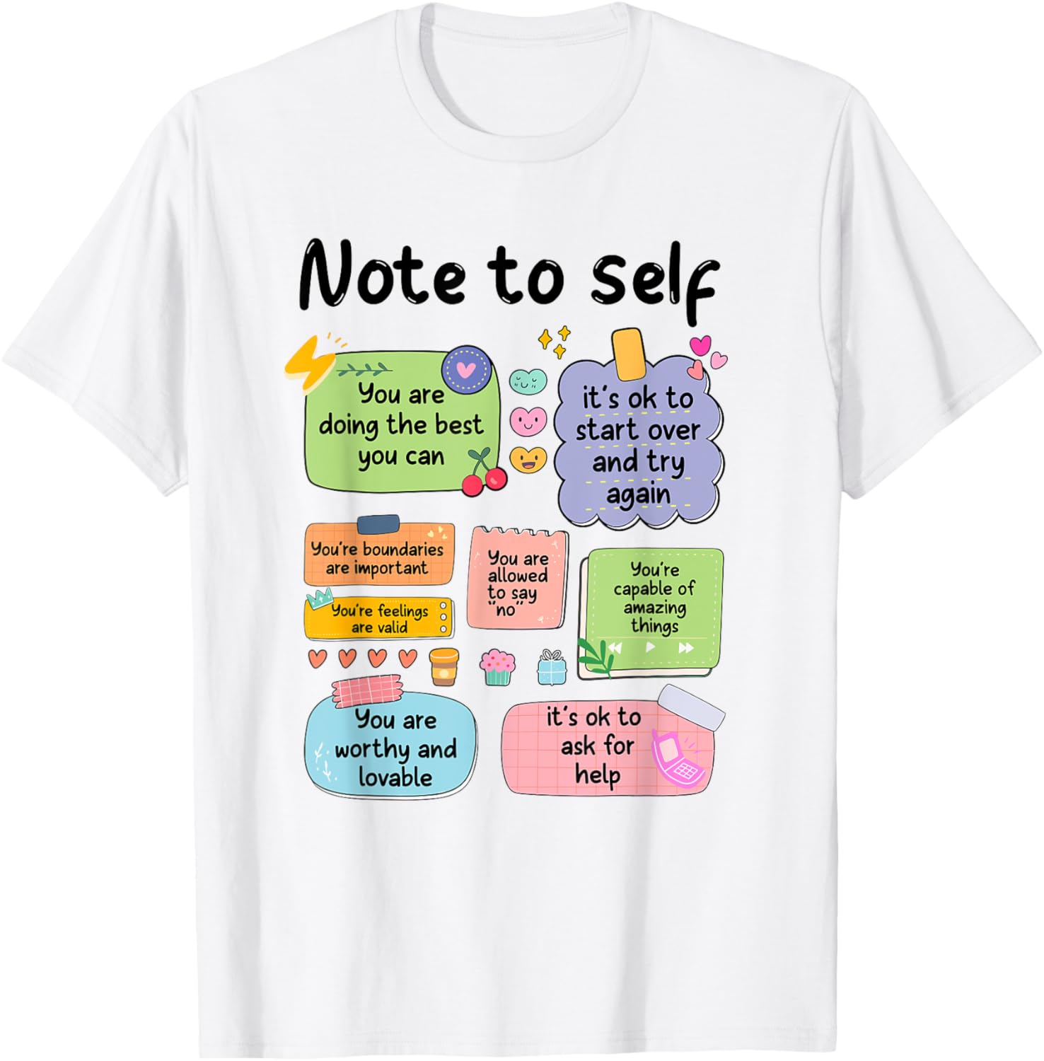 Note To Self Motivational Be Yourself Mental Health Matters