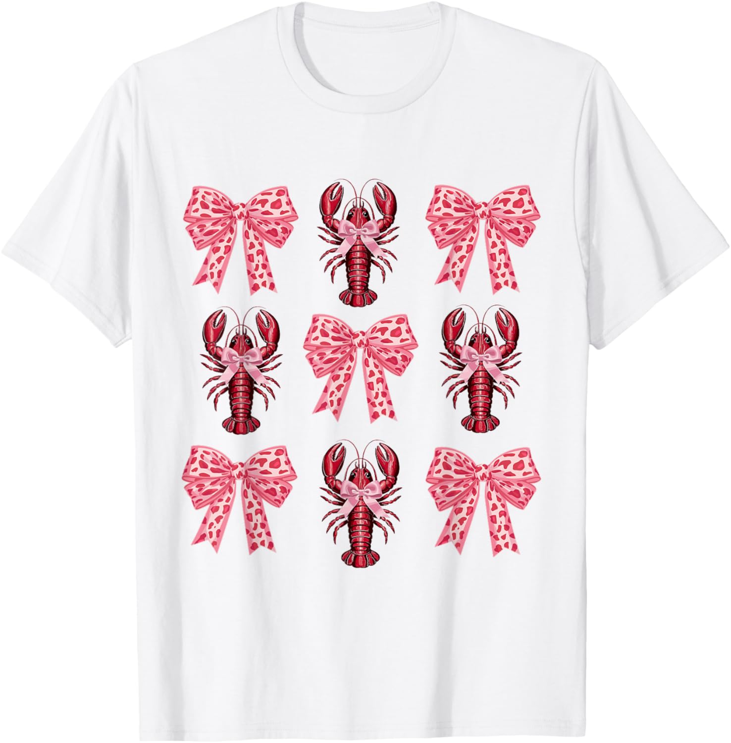 Cute Pink Bow Coquette Crawfish Clean Girl Aesthetic Lobster