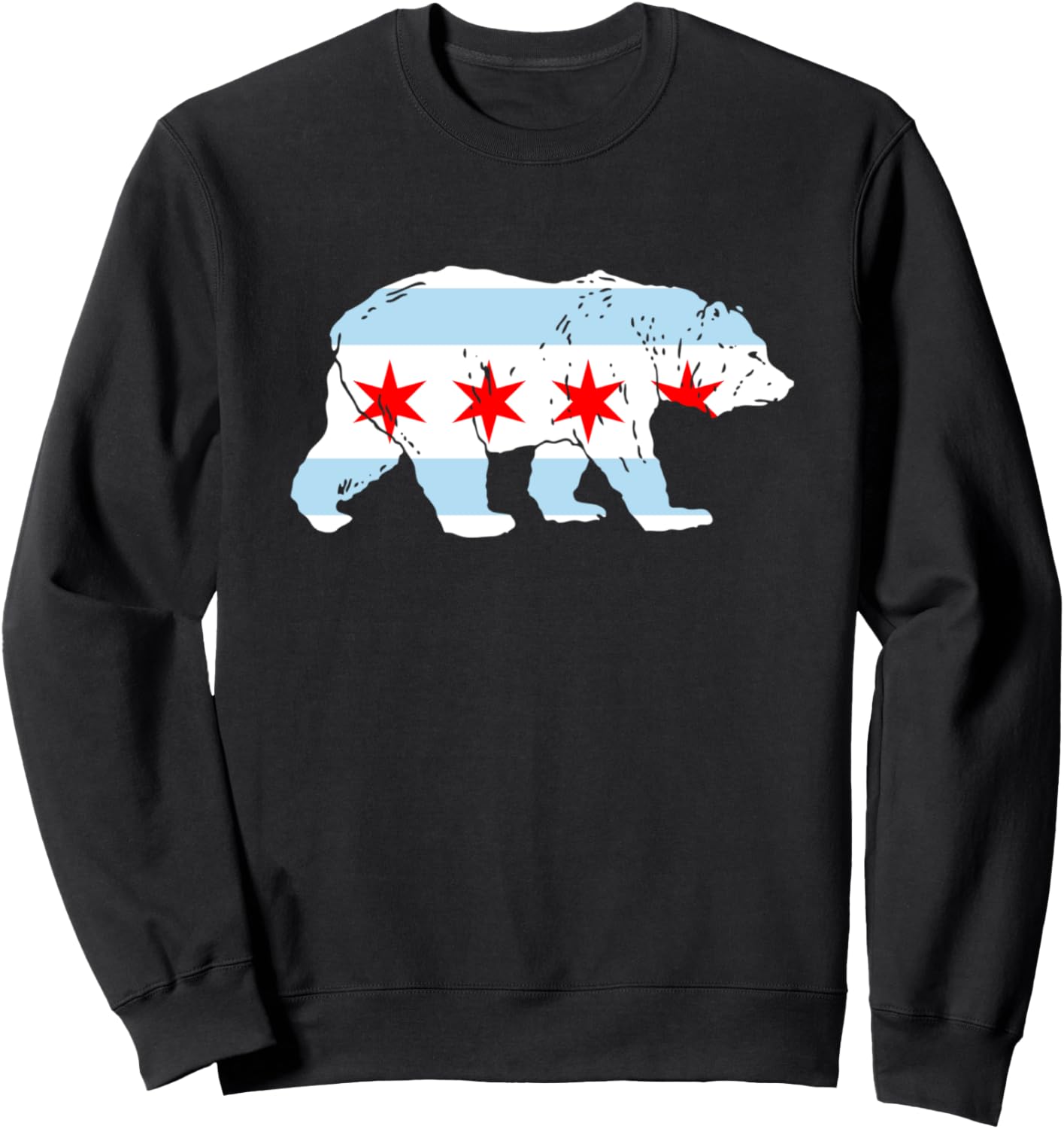 City of Chicago Flag Bear Lover Classic Crewneck Sweatshirt Sweatshirt