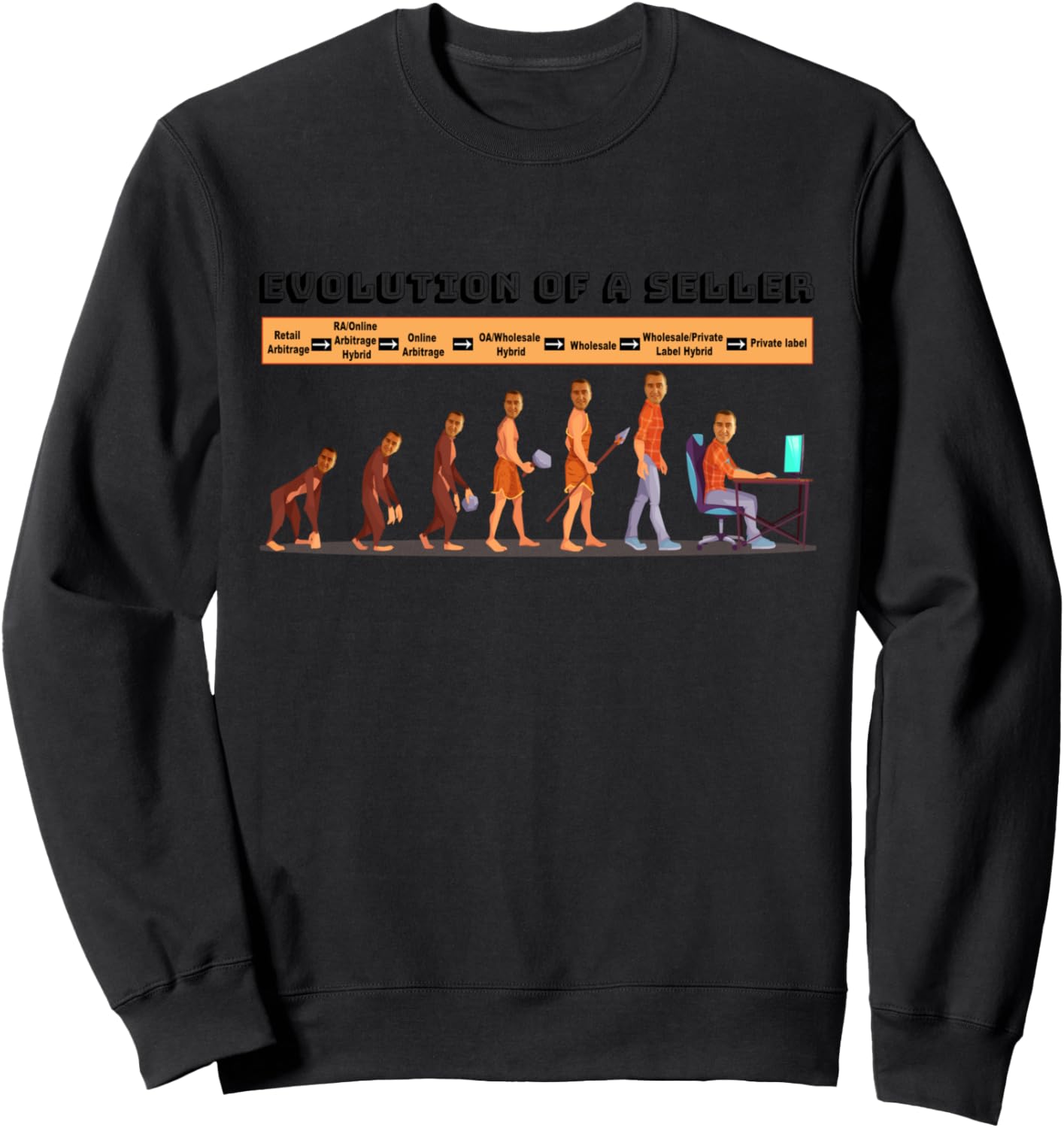 Evolution Of A Seller White Sweatshirt