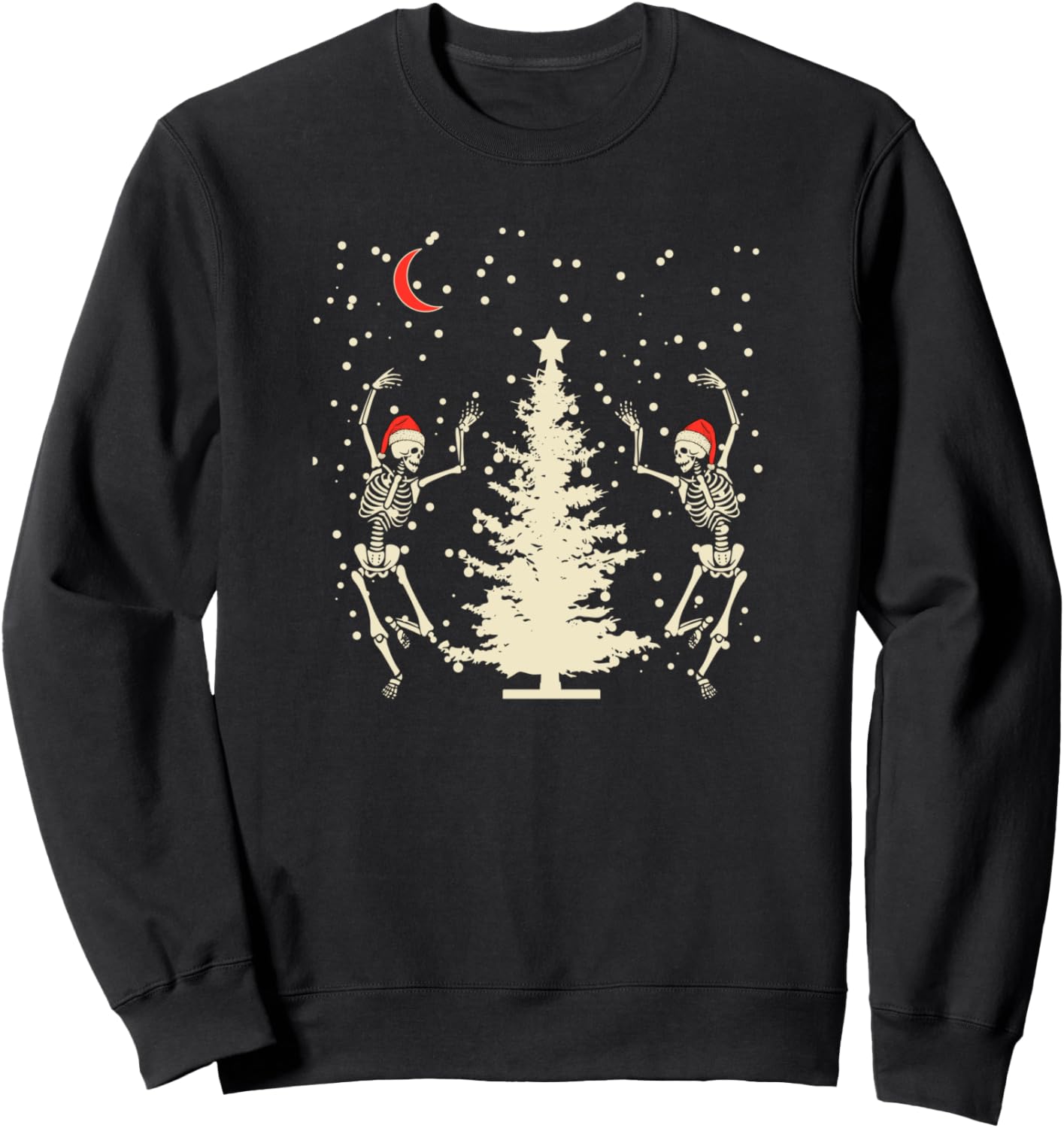 Funny Goth Christmas, Dancing Skeletons Sweatshirt