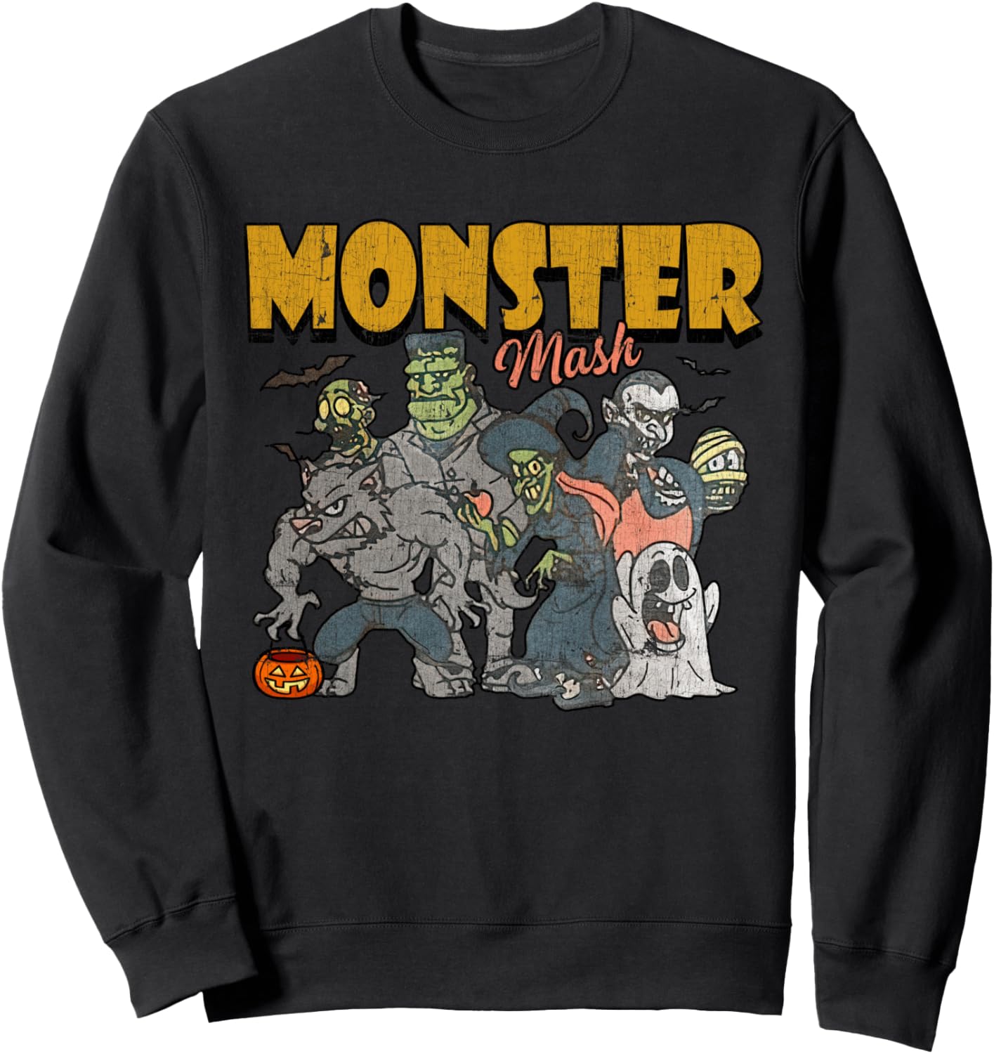 Monster Mash Vintage Ghost Halloween Funny Sweatshirt