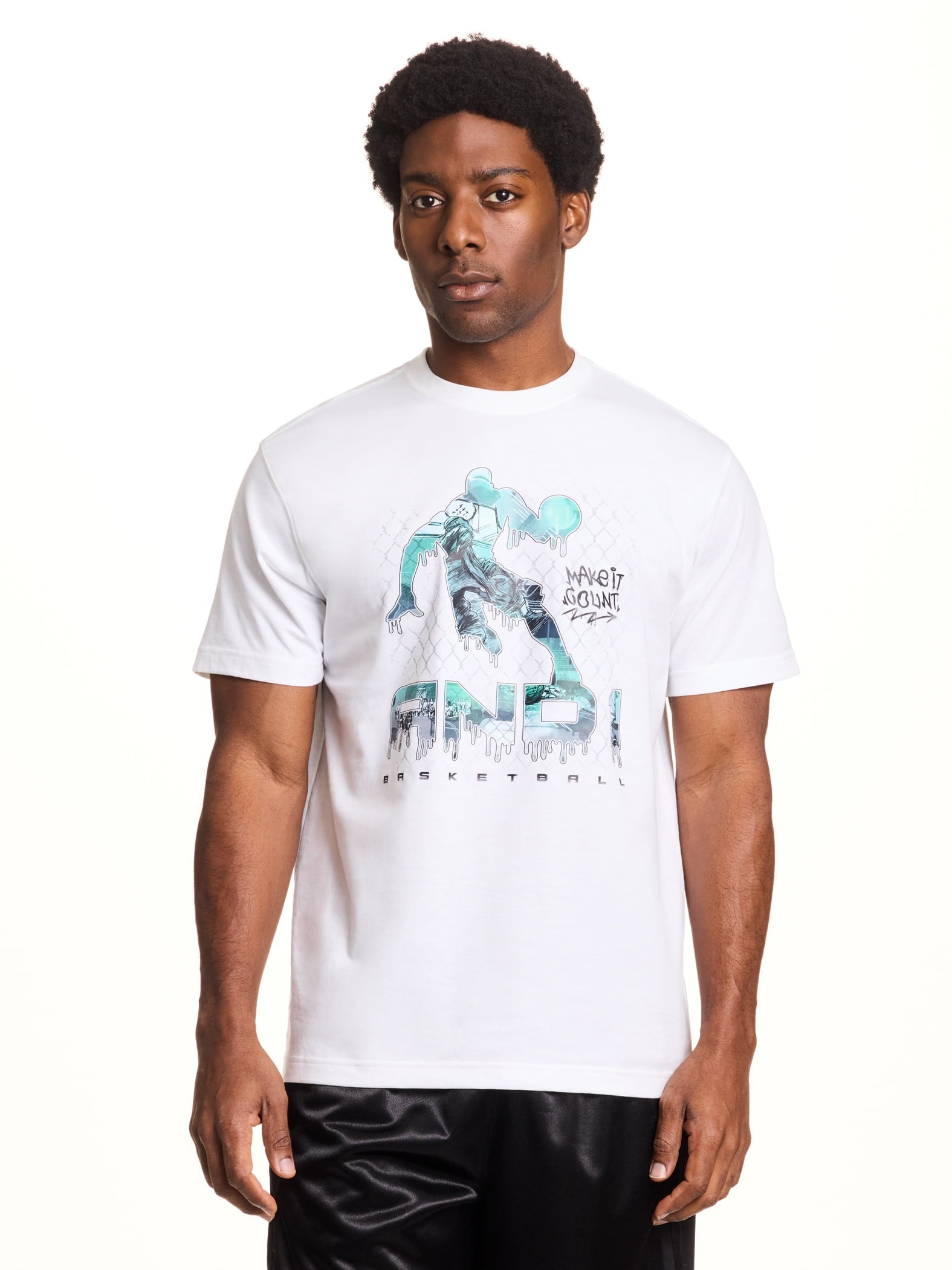 AND1 Men's and Big Men's Graphic T Shirt, up to Size 3XL