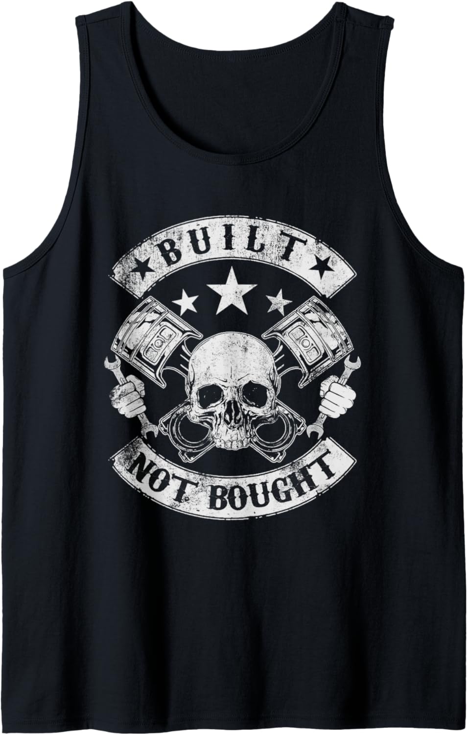 Built Not Bought Mechanic Pistons Car Guy Stuff Vintage Mens Tank Top