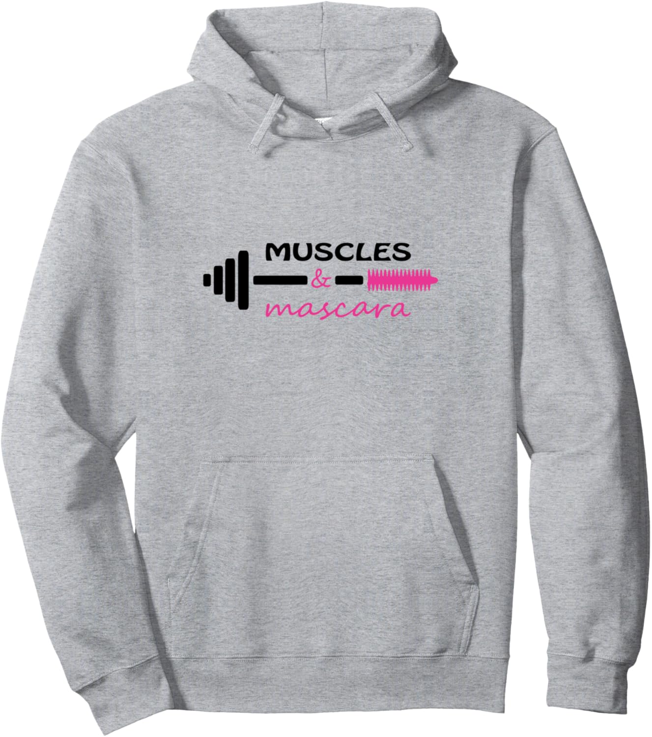 Muscles & Mascara Funny Gag Prank Joke Gym Crossfit Girls Muscle Training Girls Pullover Hoodie