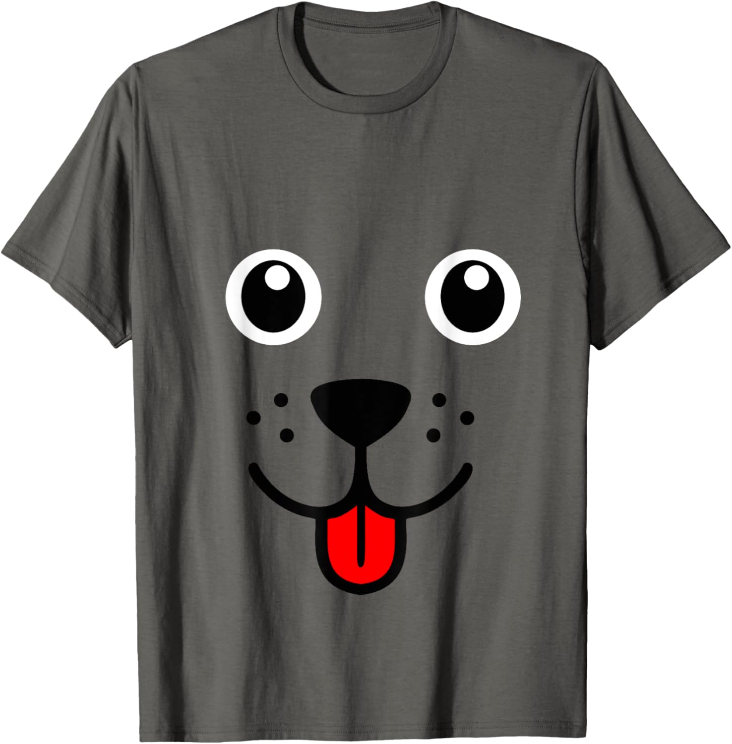 Funny Pet Animal Dog Puppy Happy Emoticon Face T Shirt Gift T Shirt for Men Women Girls Kids