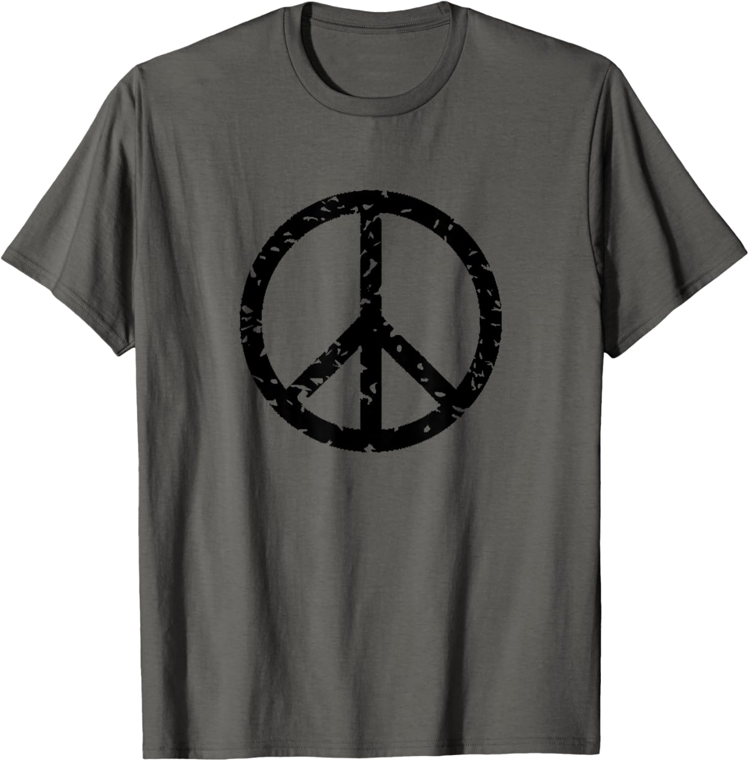 Distressed Vintage Peace Sign Tee Shirt Trendy Hippy T Shirt