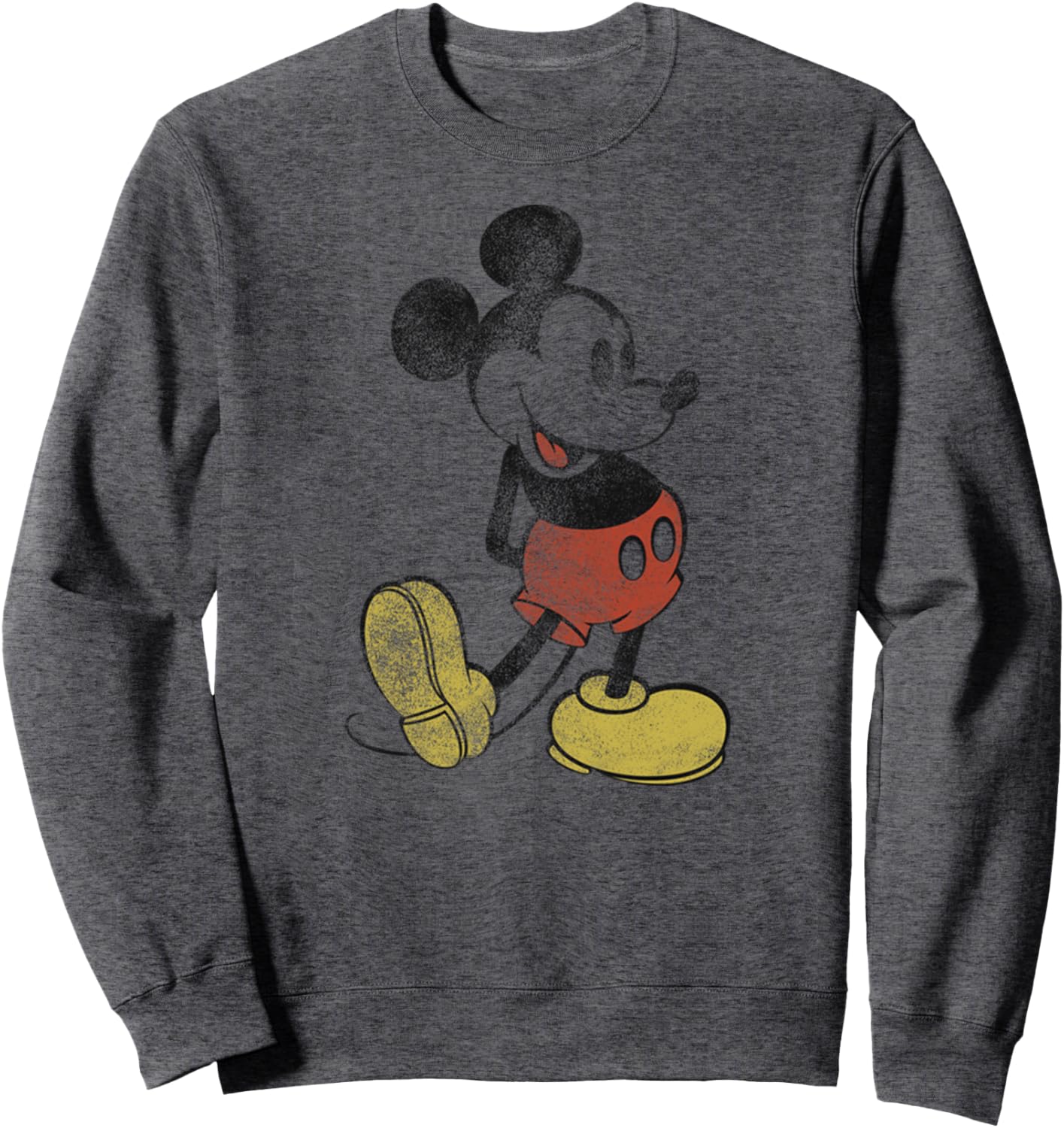 Disney   Mickey Mouse Distressed Classic Pose Sweatshirt