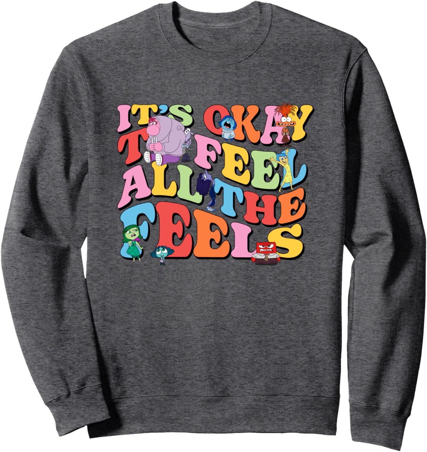 Disney Pixar Inside Out 2 It\u2019s Okay To Feel All The Feels Sweatshirt