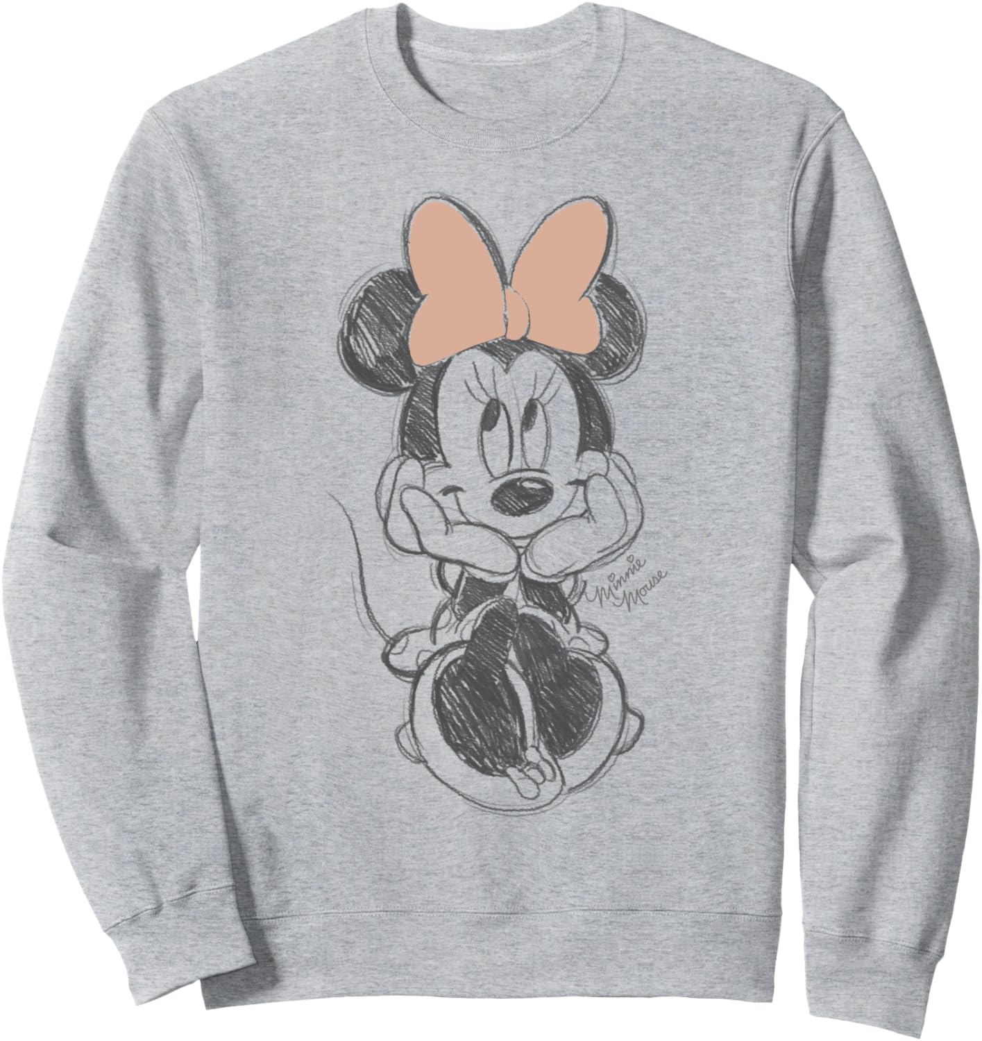 Disney Minnie Mouse Classic Sketch Cute Vintage Portrait Sweatshirt