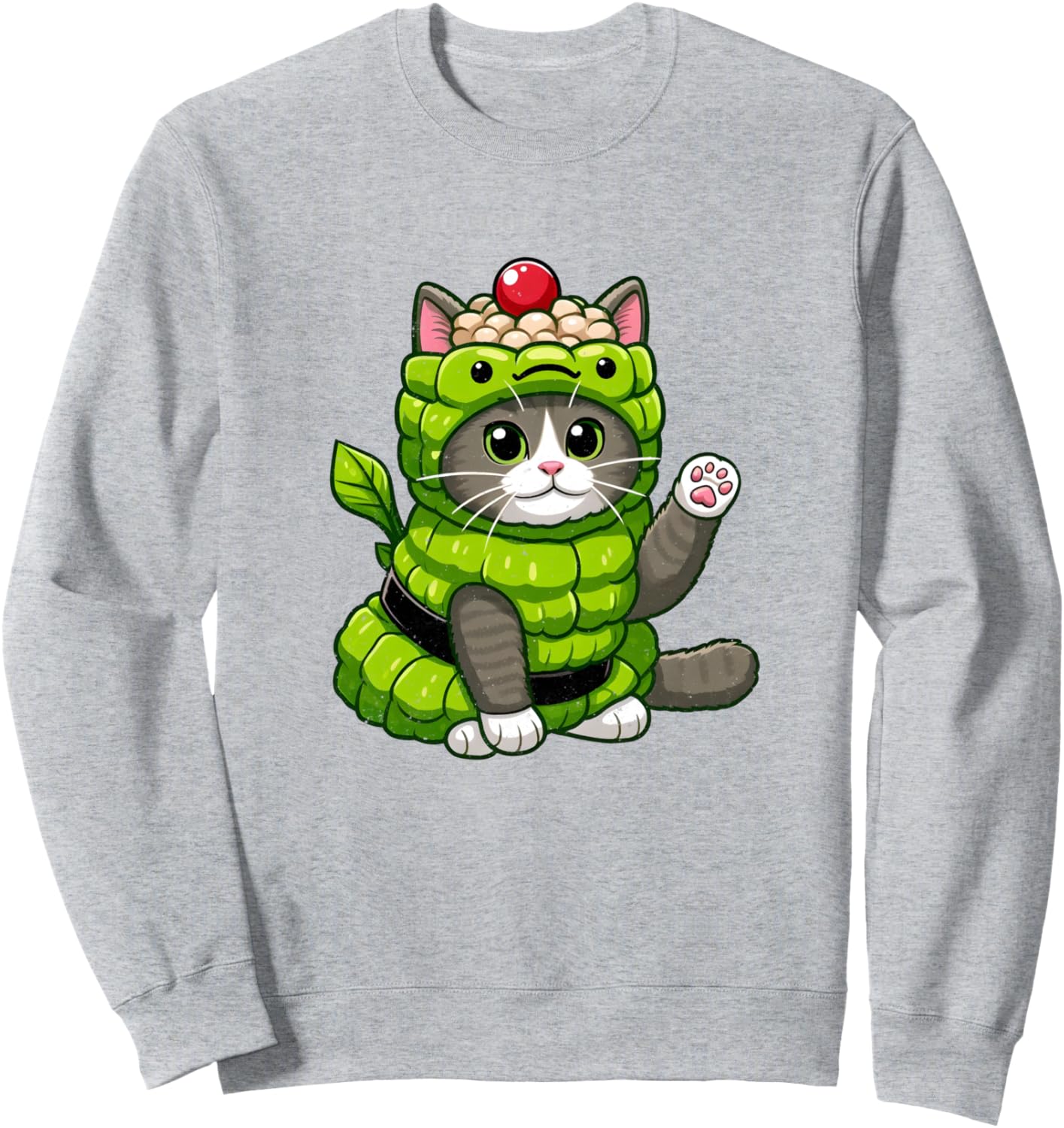 Funny Cat Wasabi Costume Sushi Anime Cosplay Sweatshirt