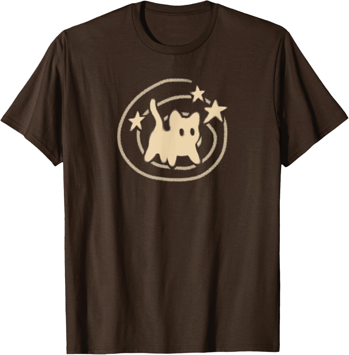 90s Y2K Scary Tomcat Cat is Scared under Starry Tail