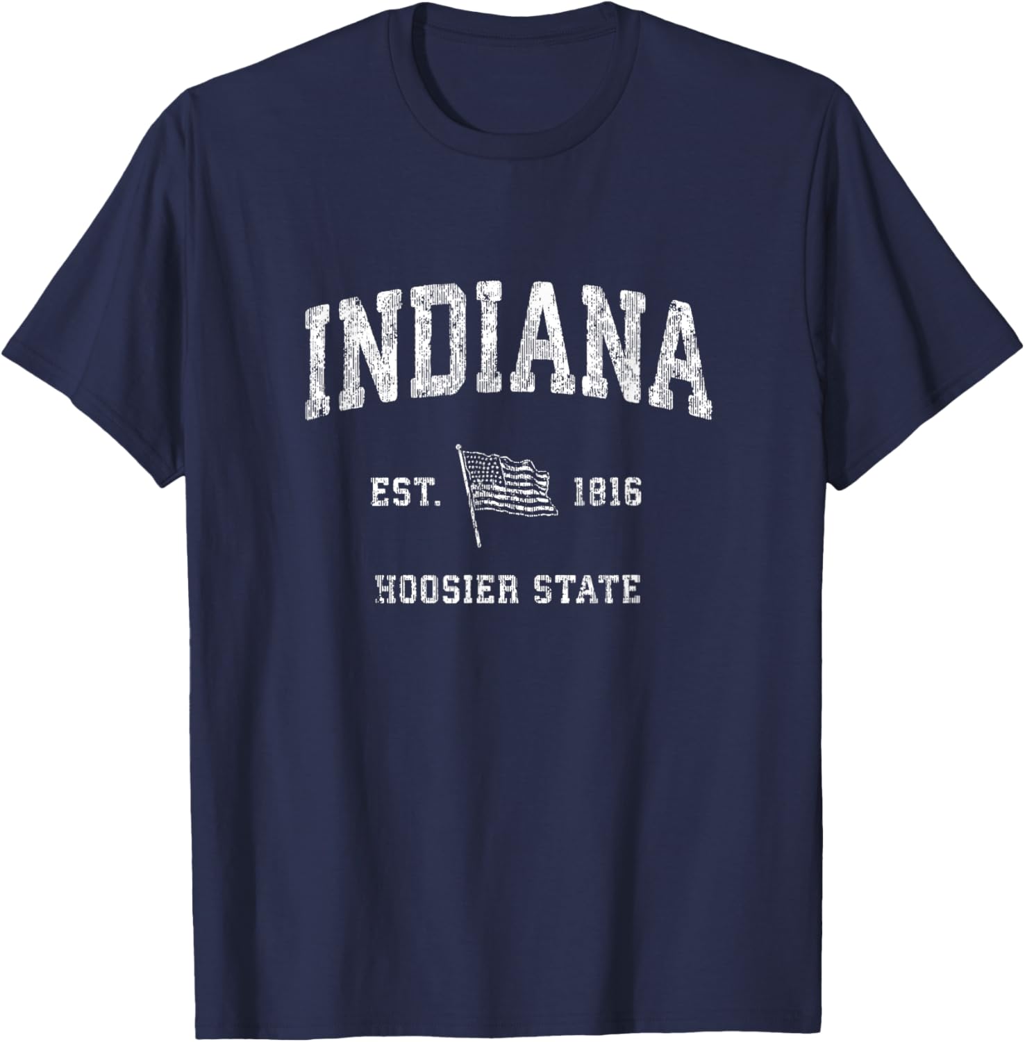 Indiana T Shirt Vintage US Flag Sports Design Patriotic Tee