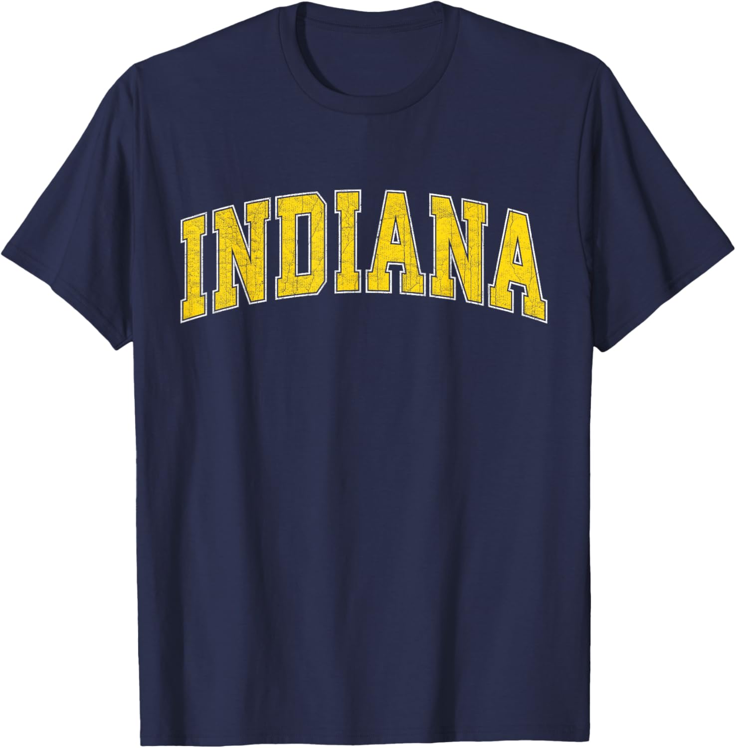 Indiana IN Vintage Athletic Sports Design Yellow Style