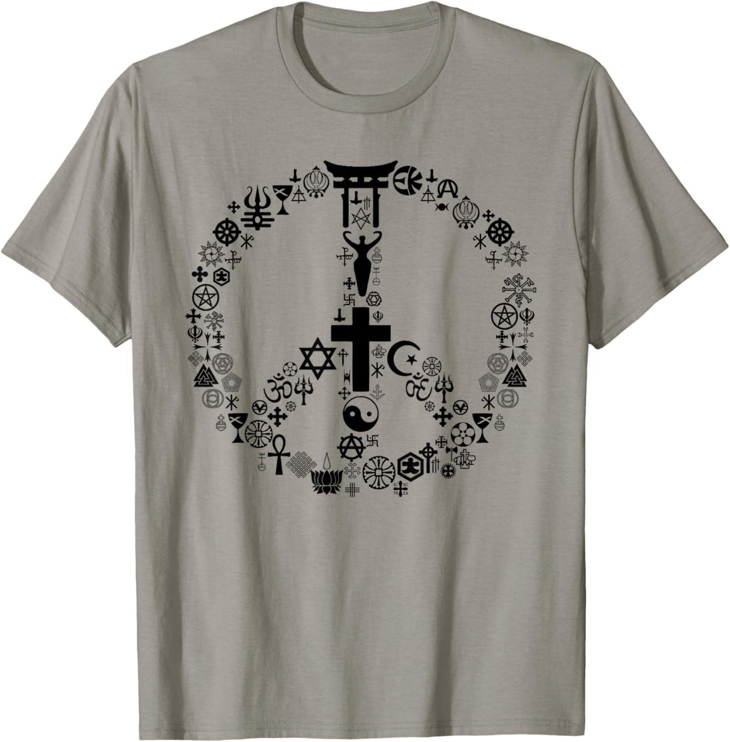 Religous Peace Sign Retro Religion Coexist 60s 70s Hippie