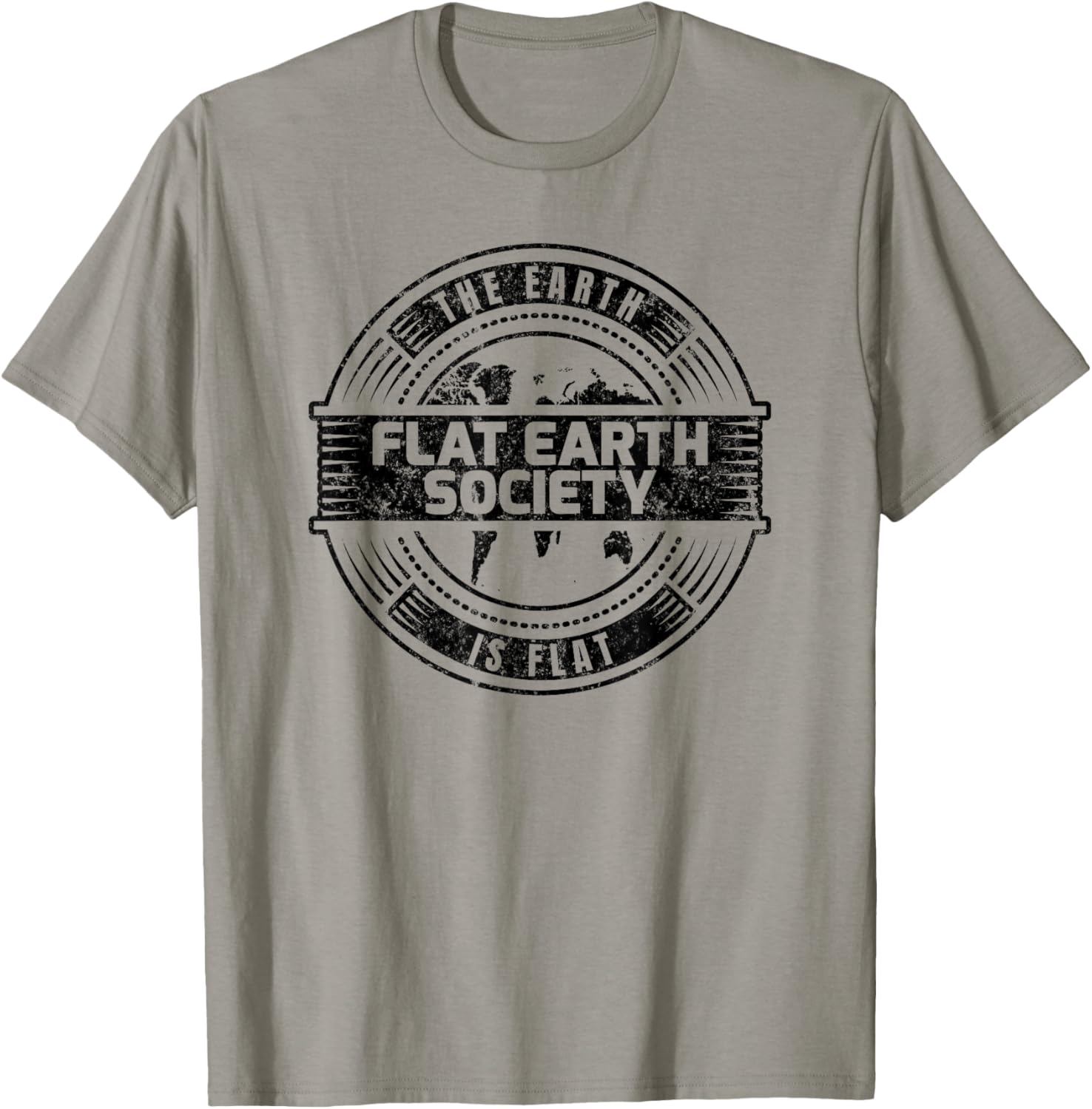 Vintage Flat Earth Society TShirt The Earth Is Flat Shirt