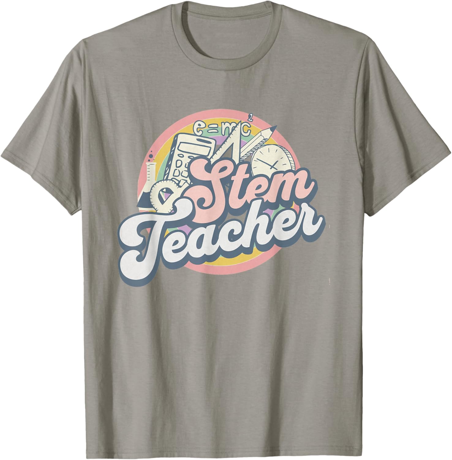 Stem Teacher Retro Math Teacher First Day Of School T Shirt for Men Women Girls Kids