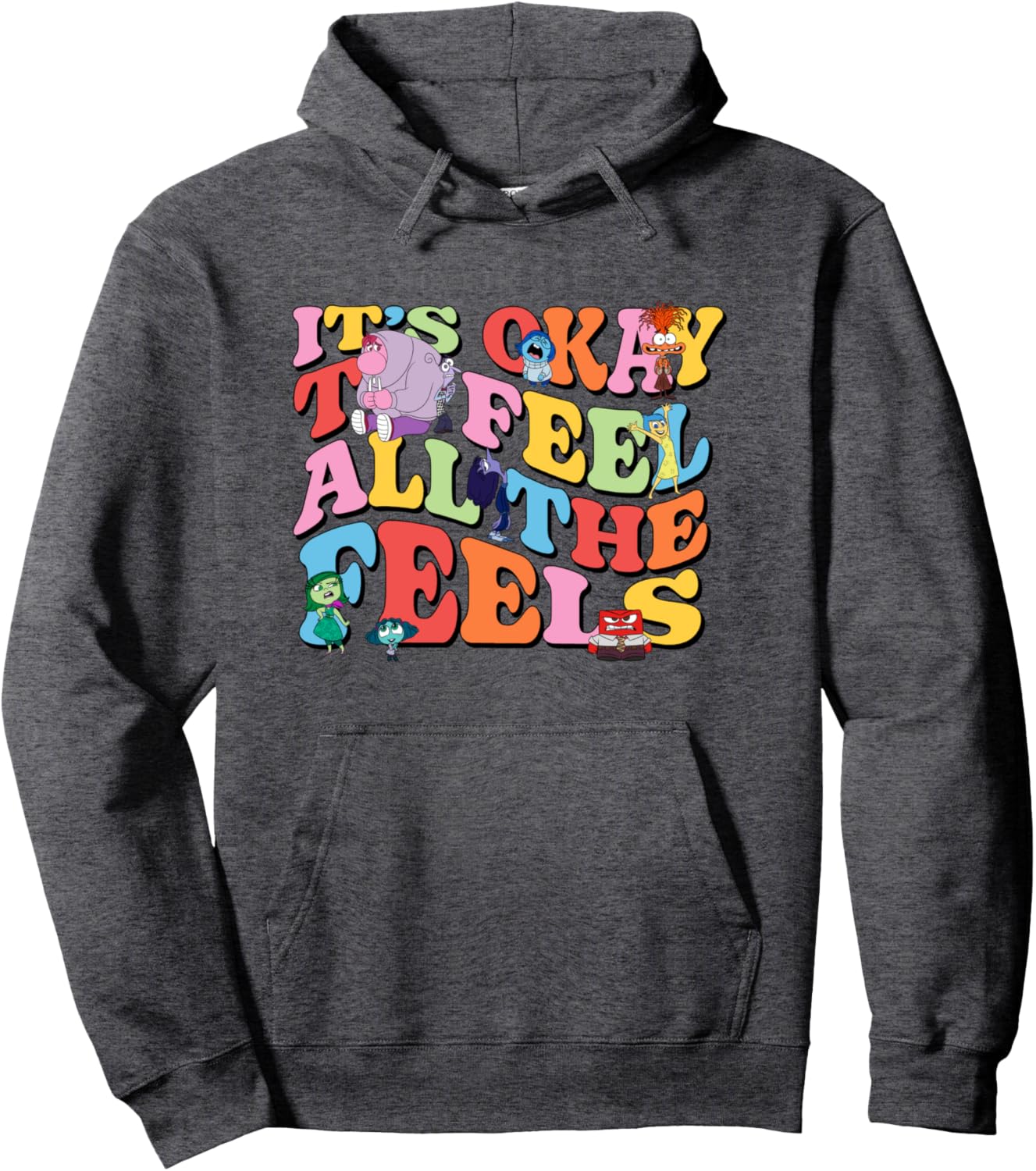 Disney Pixar Inside Out 2 It\u2019s Okay To Feel All The Feels Pullover Hoodie