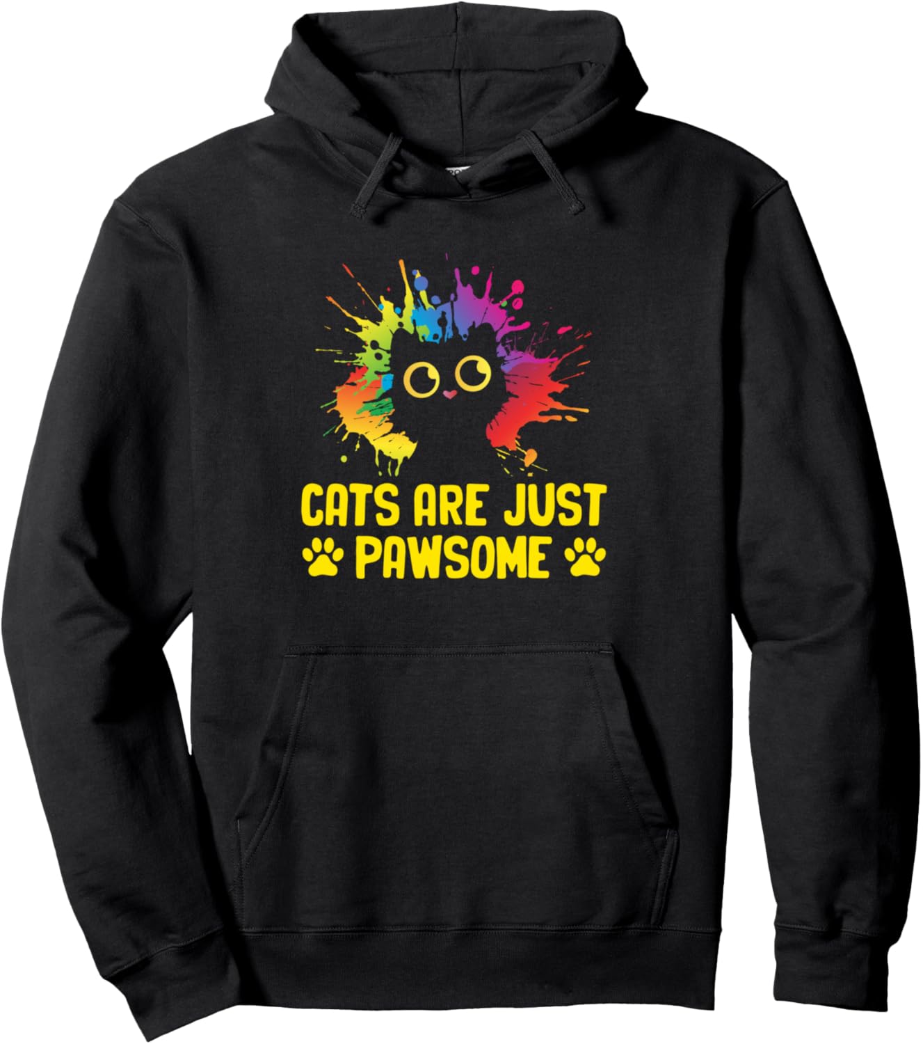 Cats Are Just Awesome Cat Pun Cute Funny Cat Mom Dad Pullover Hoodie