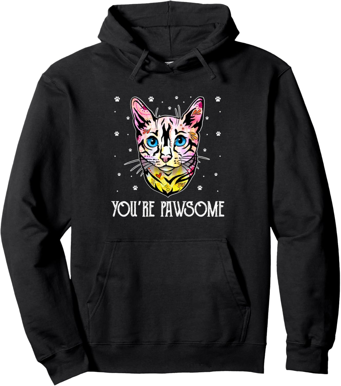 You're Awesome Cat Pun Cat Mom Kitten Dad Birthday Pullover Hoodie