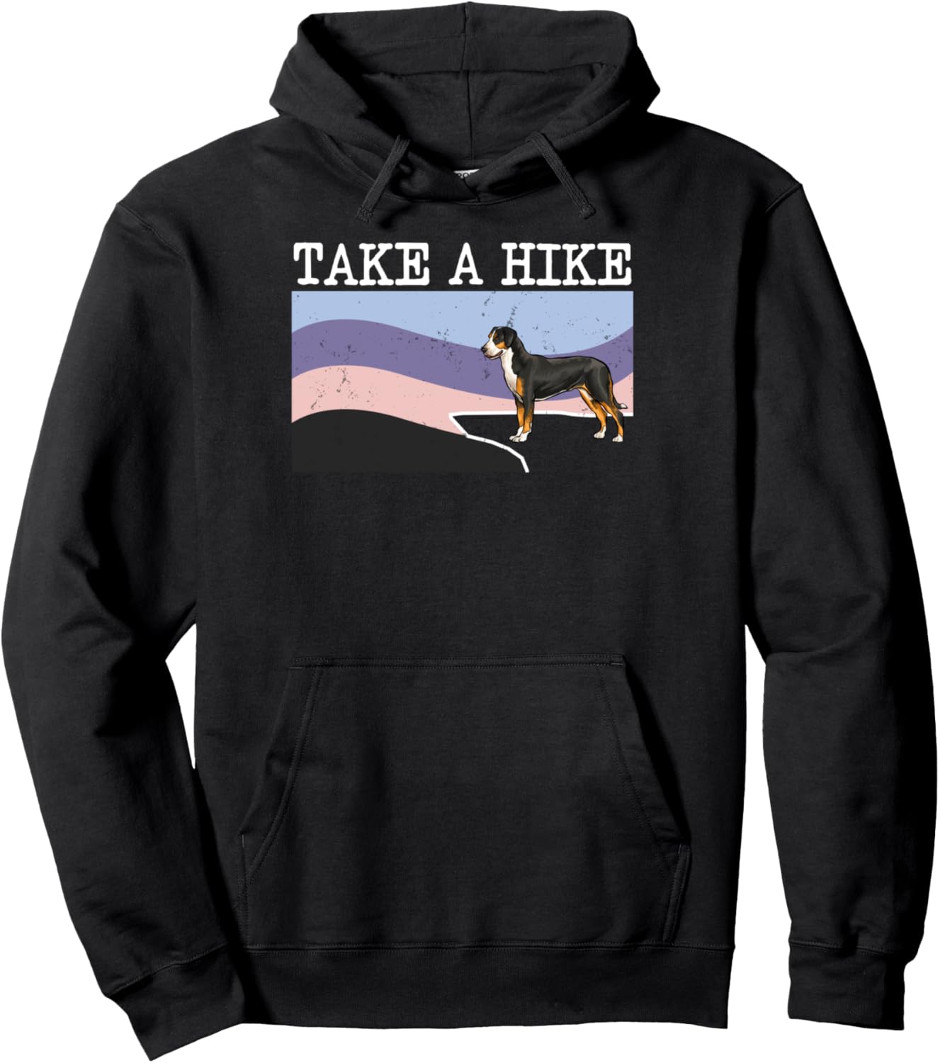 Take A Hike Greater Swiss Mountain Dog Funny Graphic Hiking Pullover Hoodie