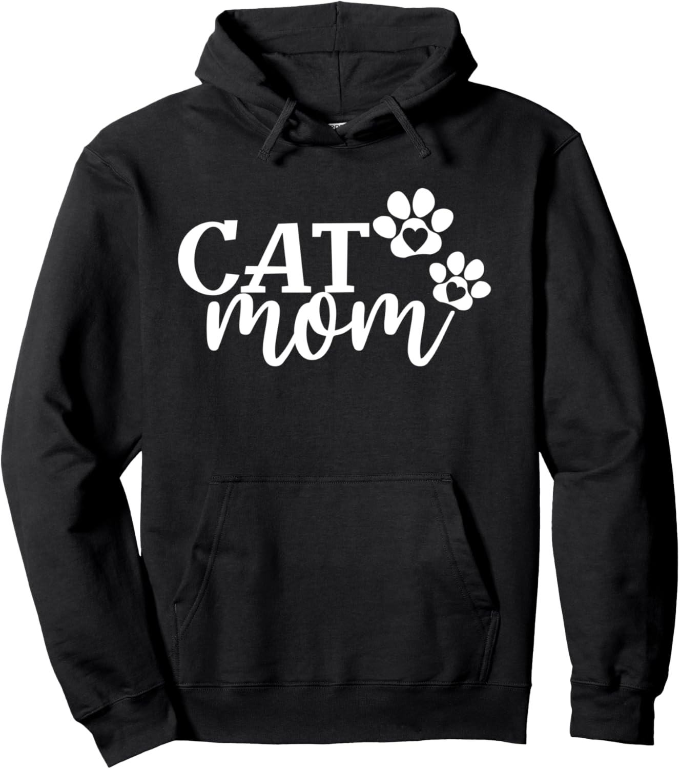 Cat Mom, Cat Paws Cat Lover Women Girls Funny Cute Cat Pullover Hoodie