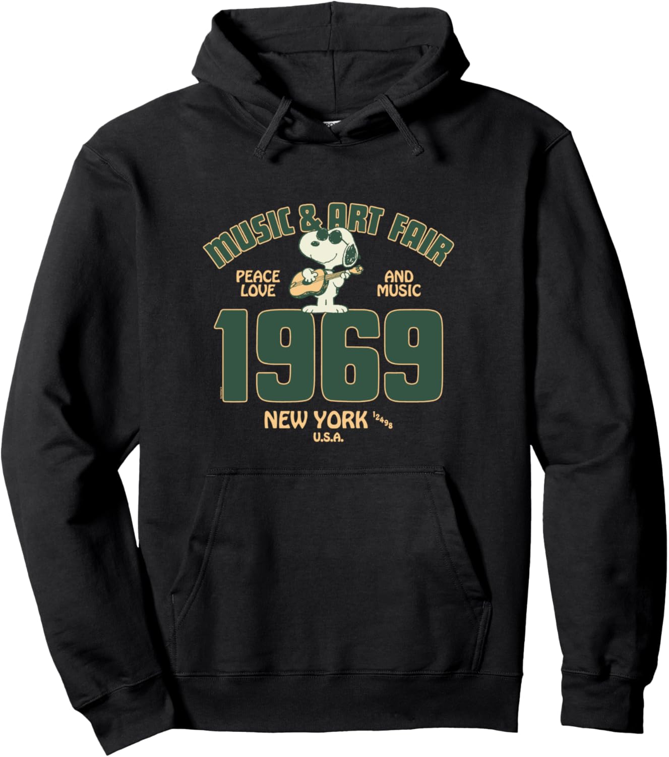 Peanuts   Snoopy 1969 Music And Art Pullover Hoodie