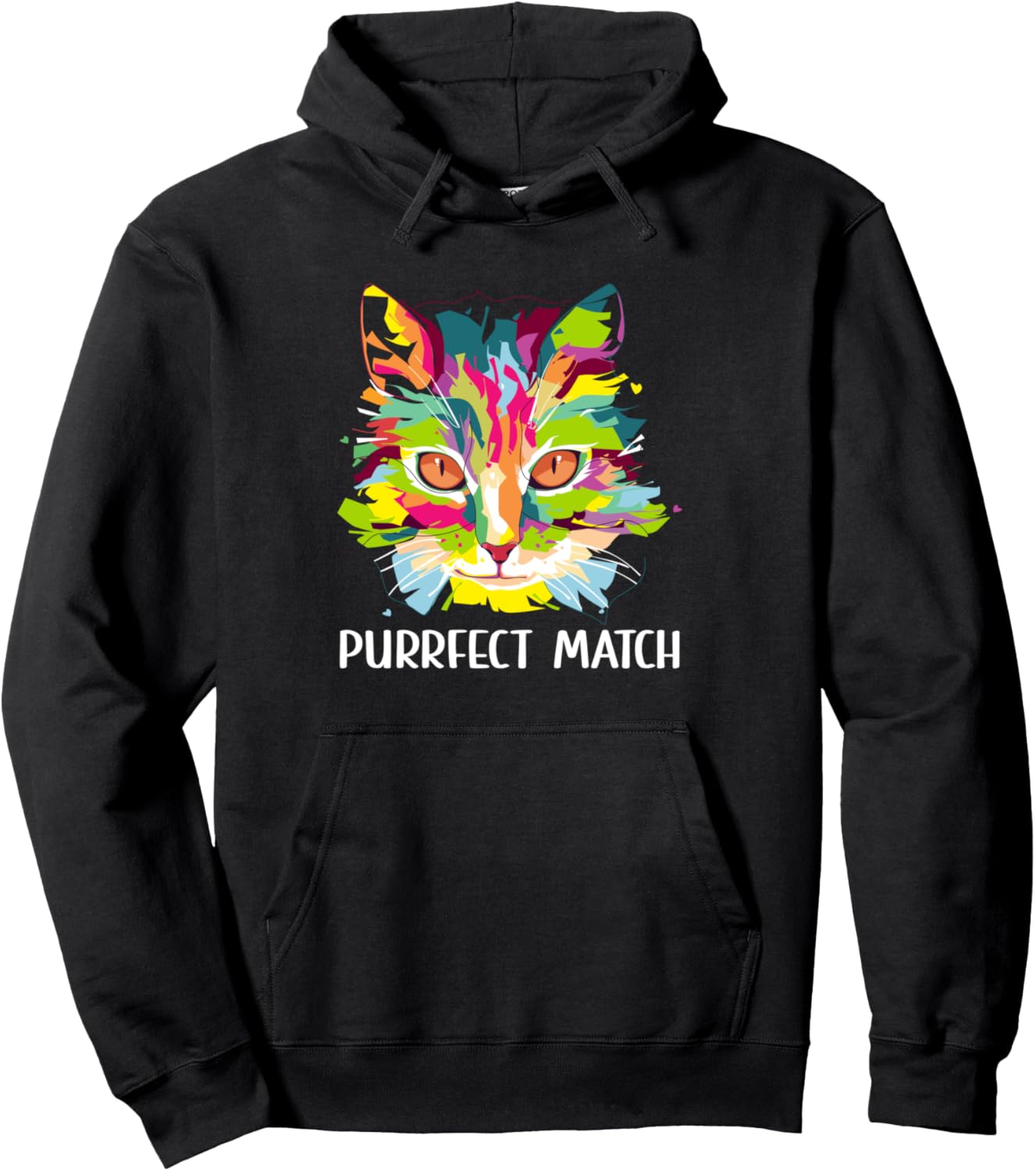 Perfect Match Cat Pun Couples Cat Mom Dad Lovers Anniversary Pullover Hoodie